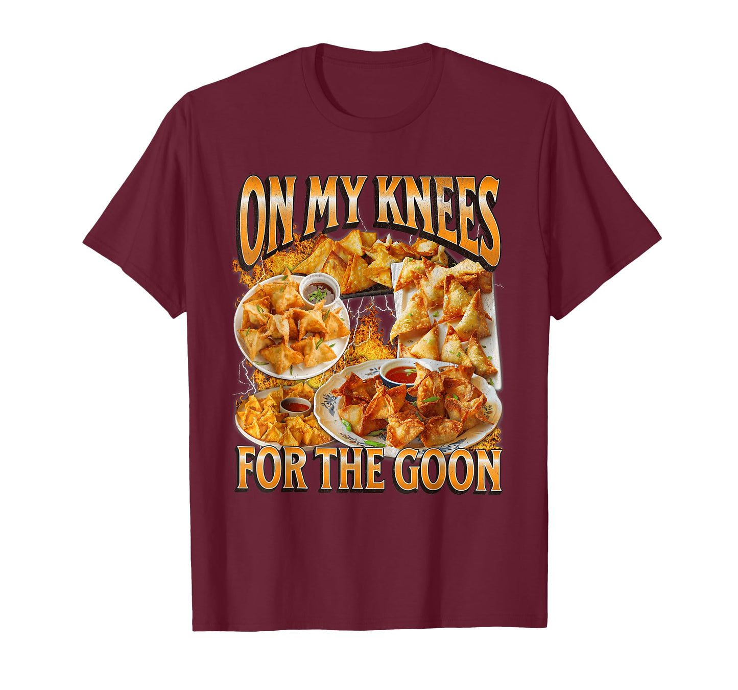 On My Knees for The-Goon Bootleg Funny Crab Rangoon Meme T-Shirt