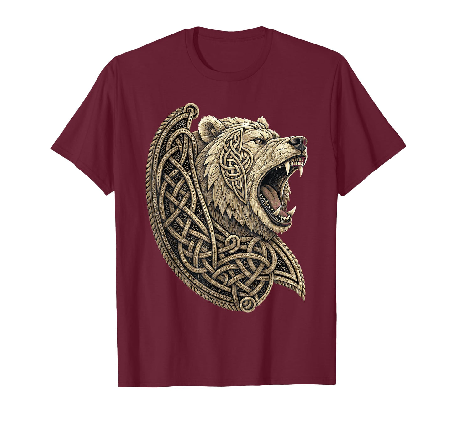 Retro Viking Berserker Bear – Norse Knotwork Warrior Symbol T-Shirt