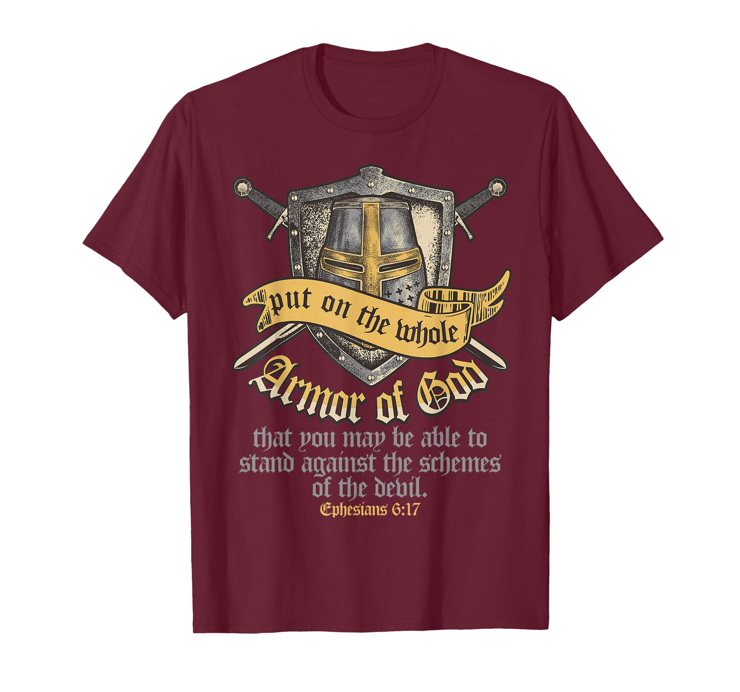 Armor Of God Ephesians 6:17 Bible Verse Tshirt Christian T-Shirt