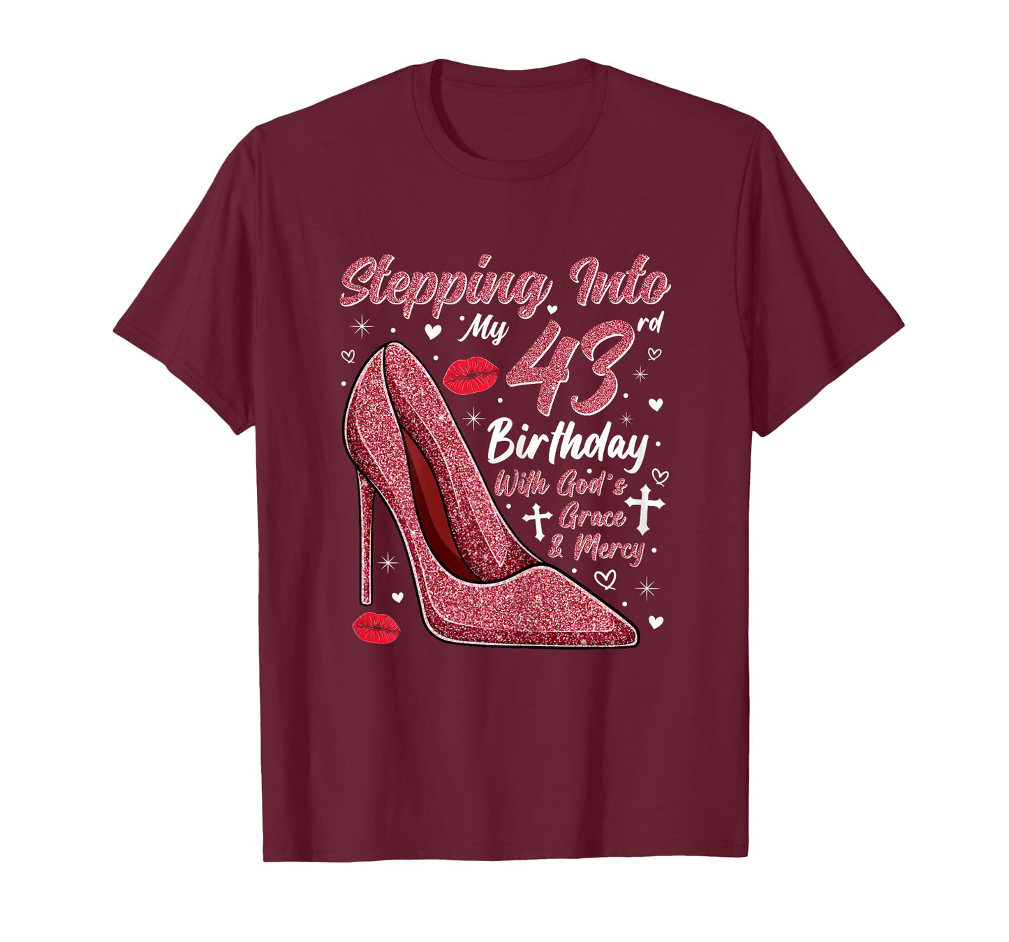 Stepping Into My 43rd Birthday Ladies 43 Year Old T-Shirt