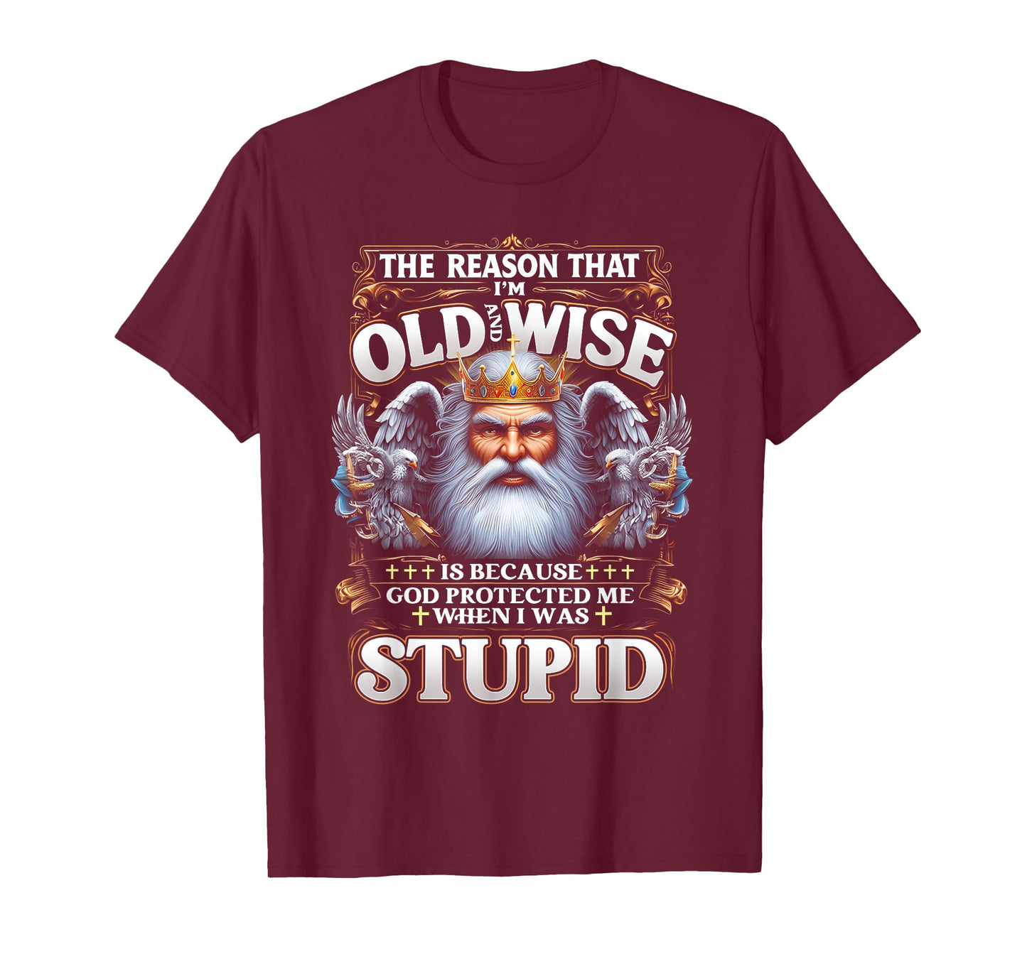 Im Old Wise God Protected Me When I Was Young And Stupid T-Shirt
