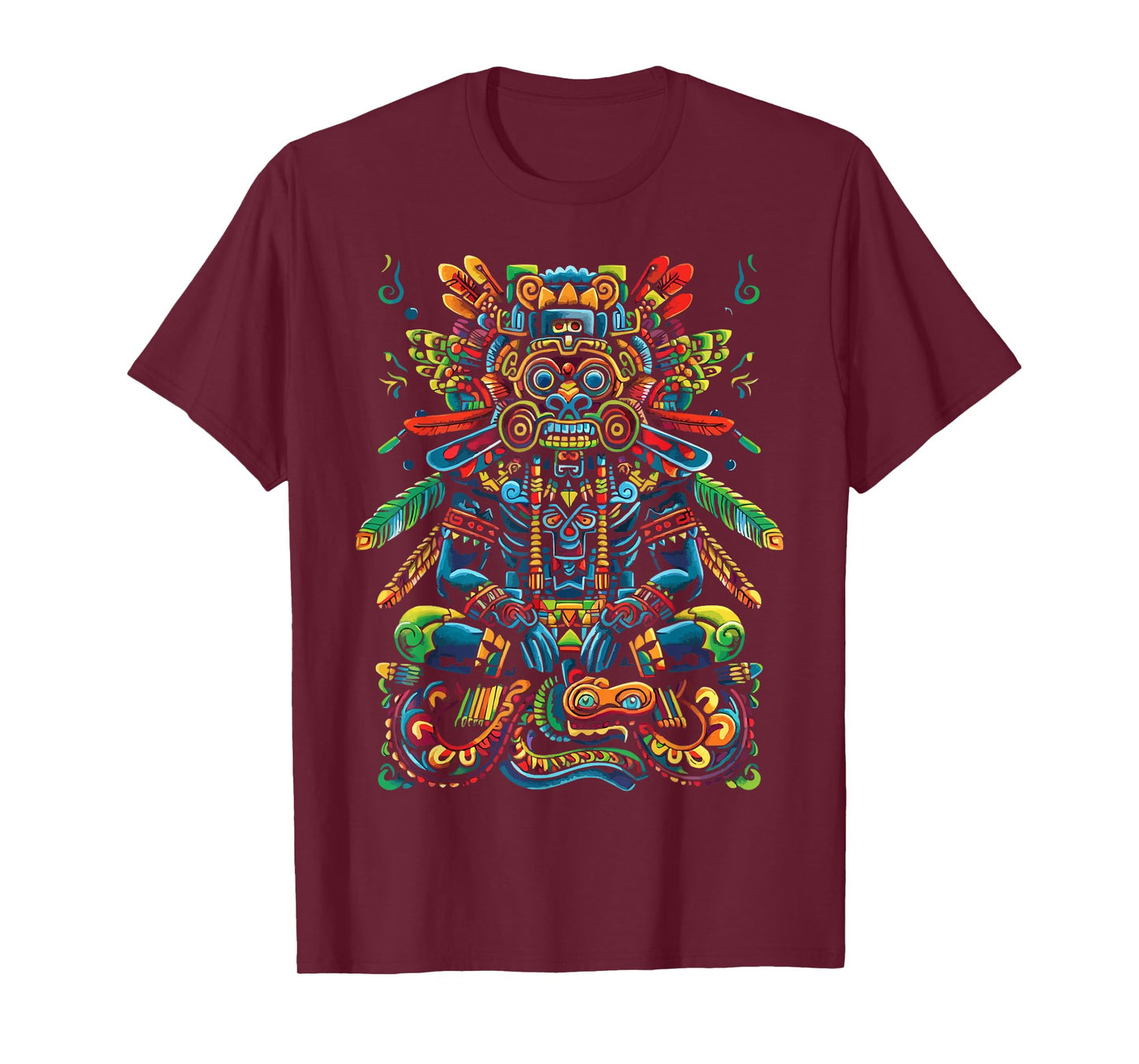 Aztec God Aztec Culture Mayan Indigenous Tlaloc Statue T-Shirt