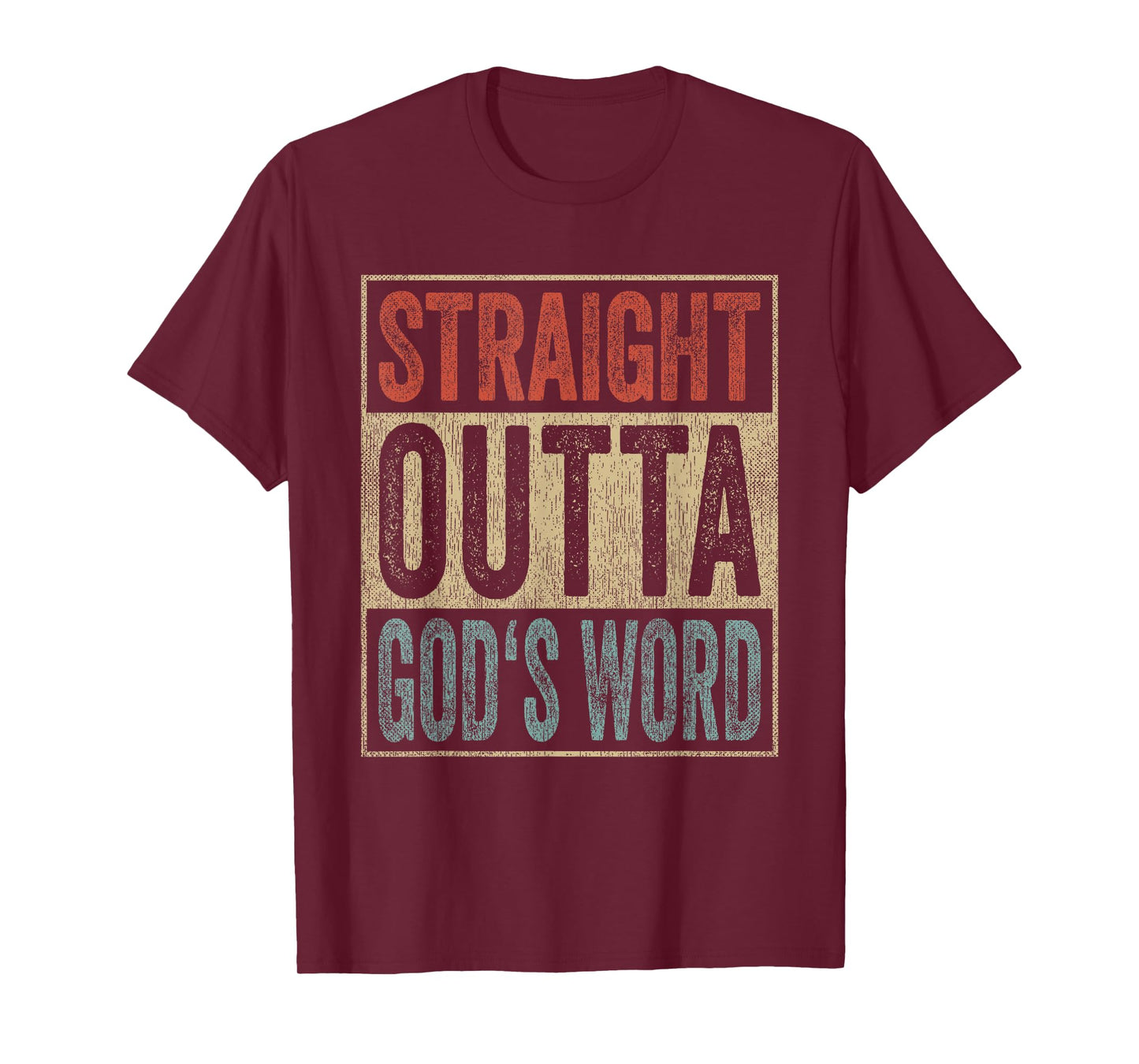 Retro Christian Outfit Straight Outta God's Word T-Shirt