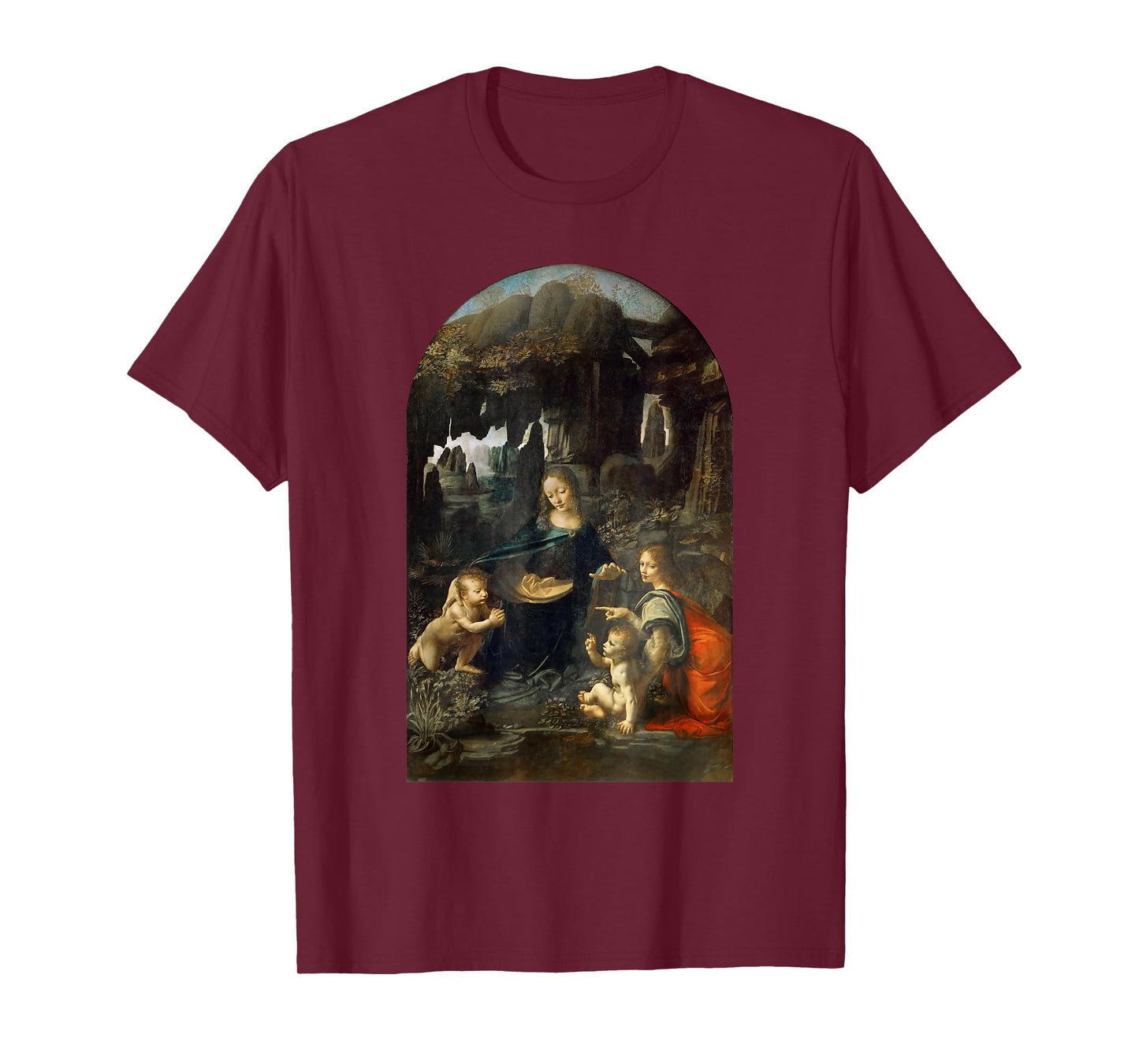 Virgin of the Rocks by Leonardo da Vinci T-Shirt