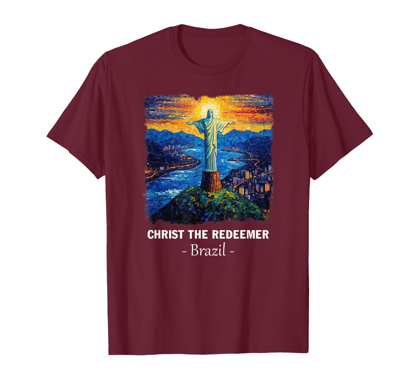 Beautiful Christ the Redeemer Brazil Ancient Wonder World T-Shirt