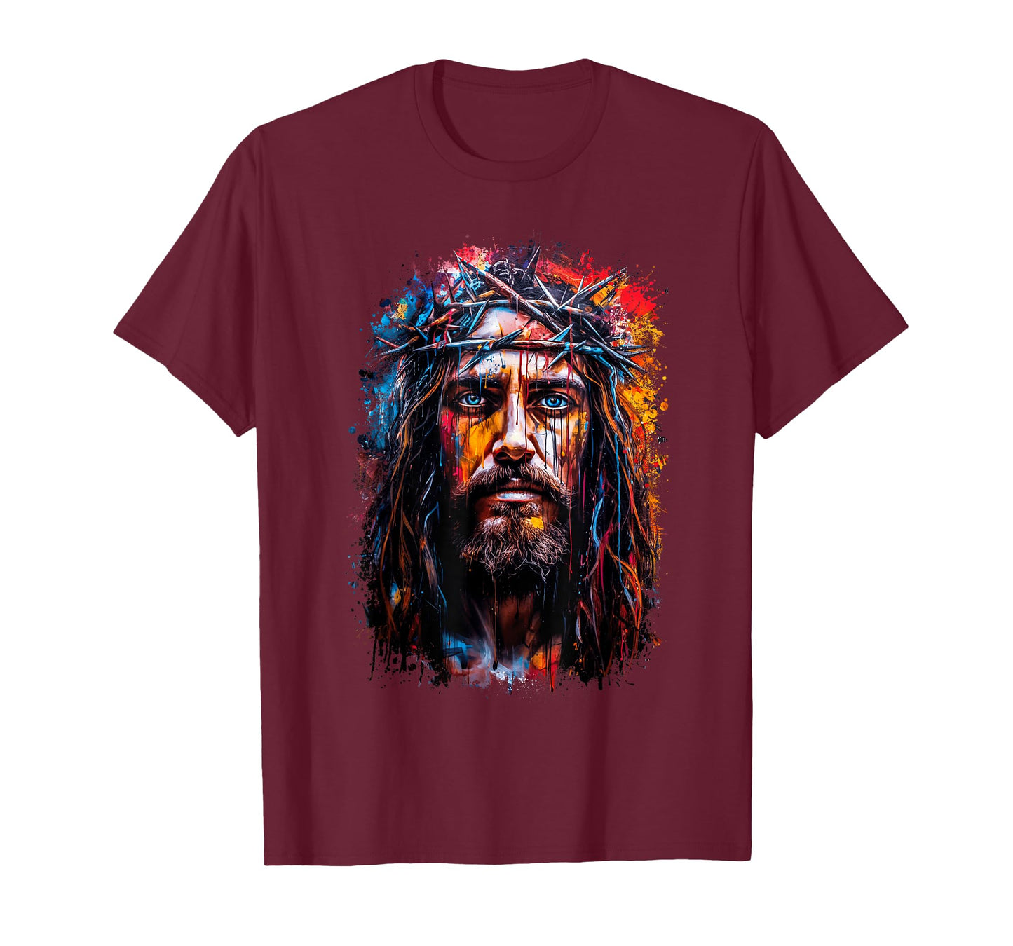 Graffiti-Style Portrait: Jesus Christ Crowned with Thorns T-Shirt
