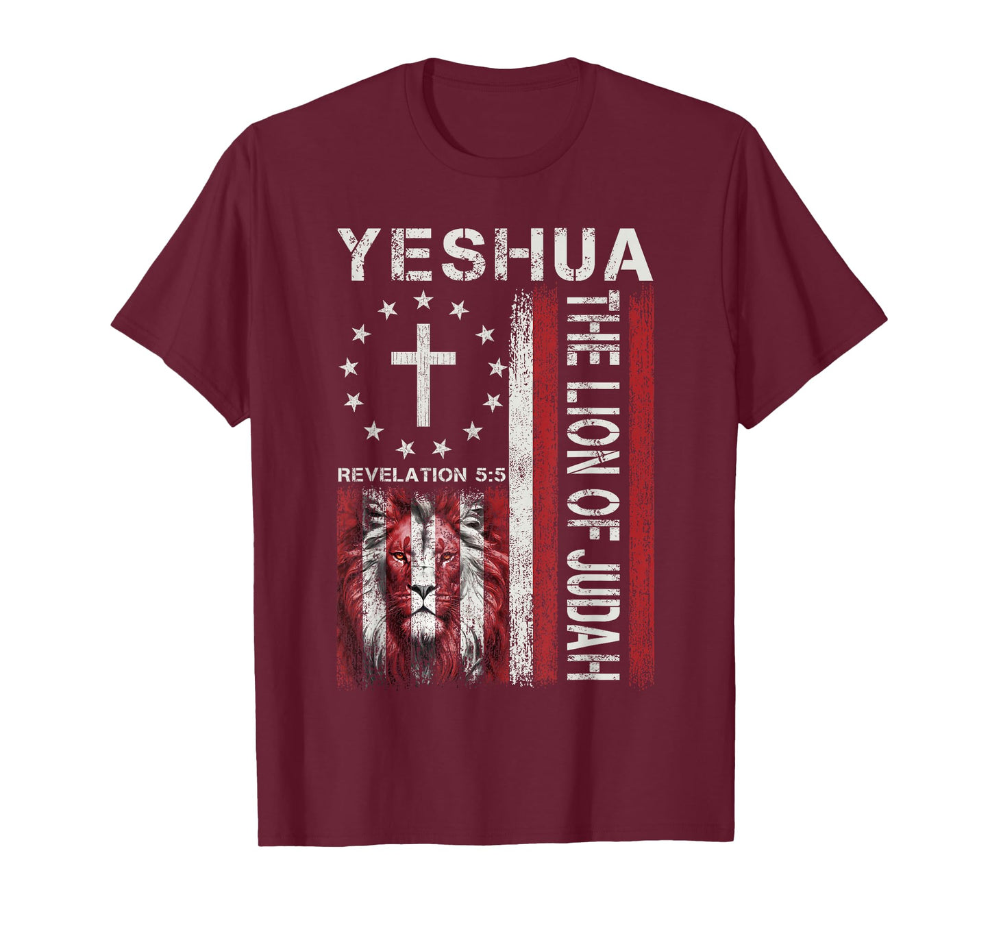Jesus Christian Bible Faith Religious Yeshua Lion Of Judah T-Shirt