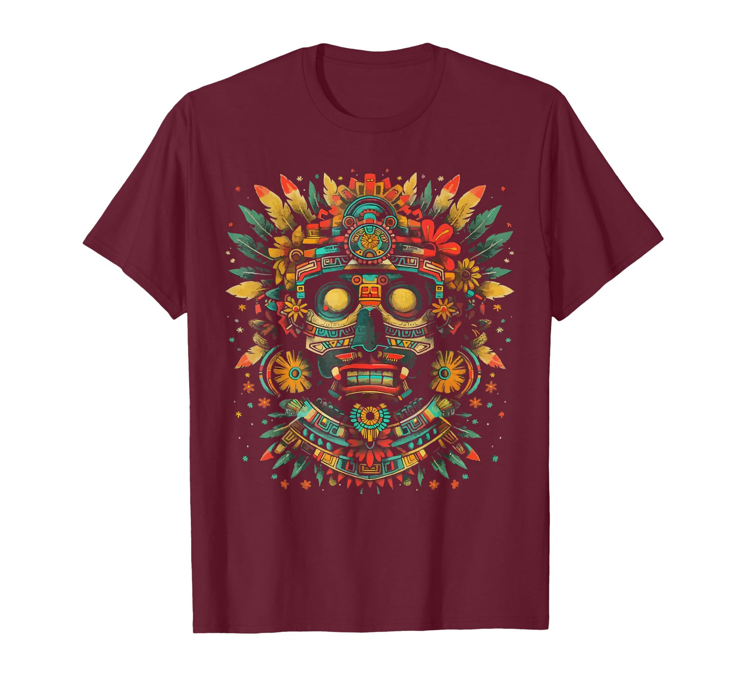 Aztec God Aztec Culture Mayan Indigenous Tlaloc Statue T-Shirt