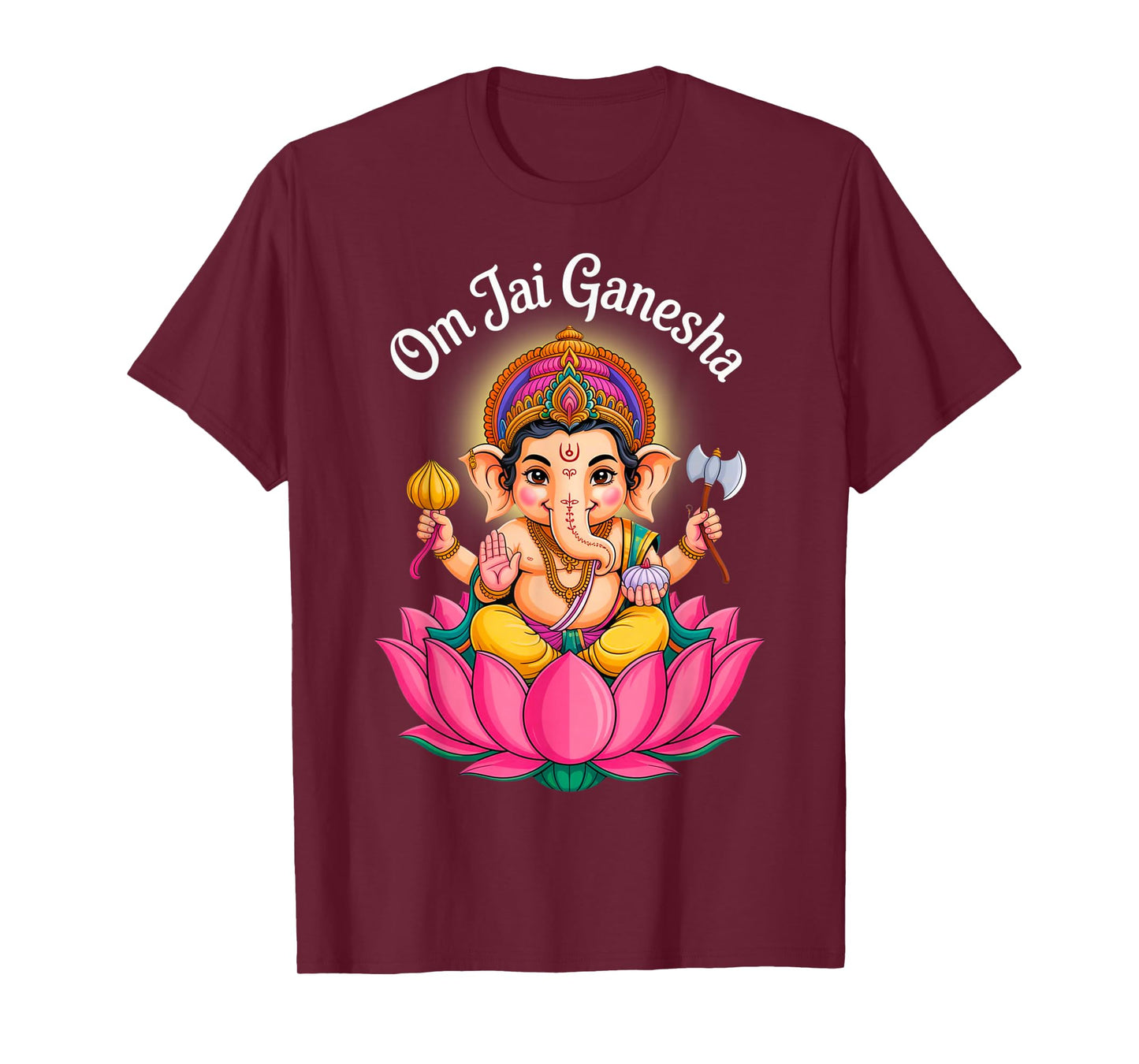 Hindu Ganesha Puja Elephant God India Meditation Yoga Murti T-Shirt