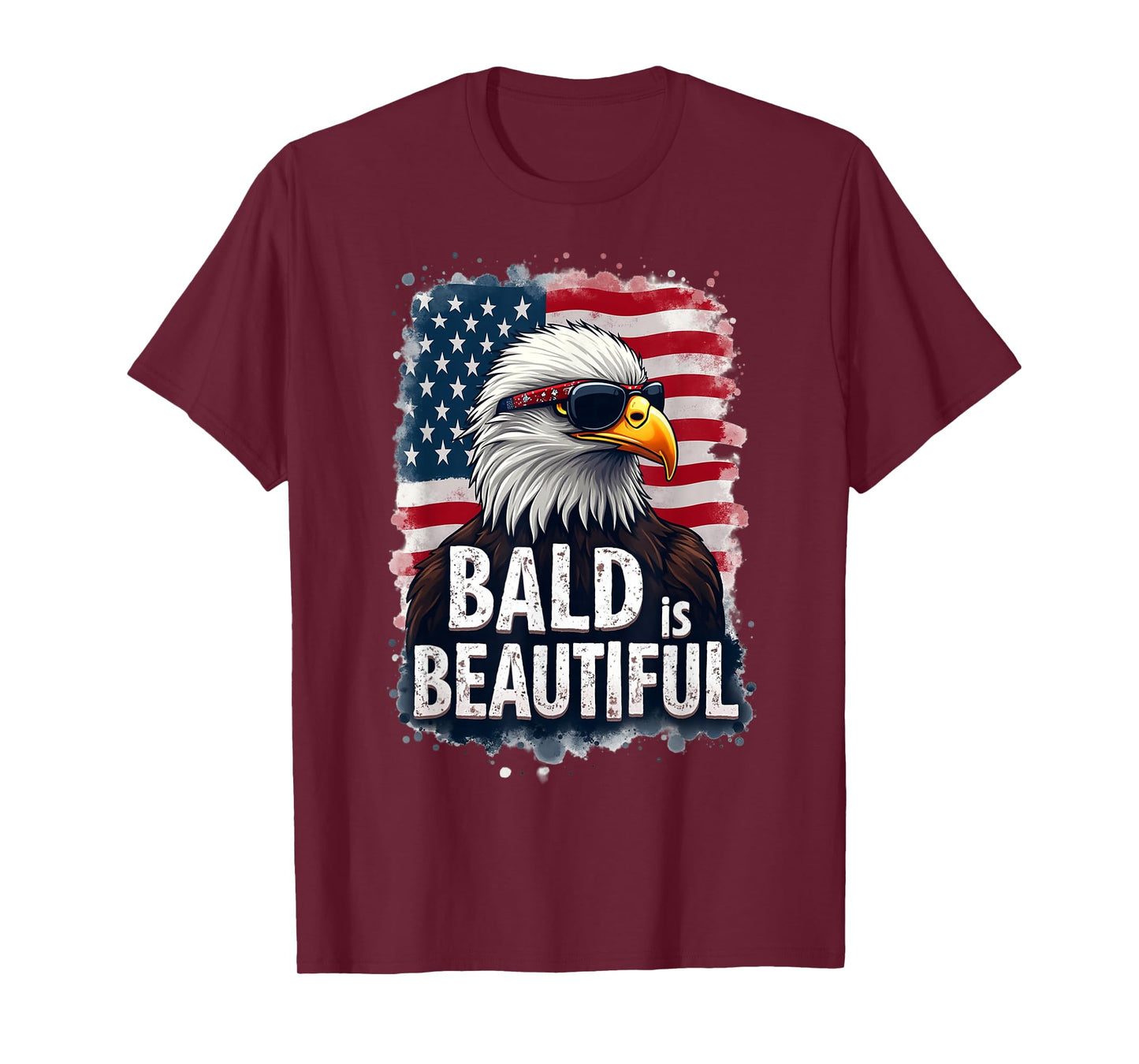 Bald Is Beautiful 4th of July Independence Day Bald Eagles T-Shirt