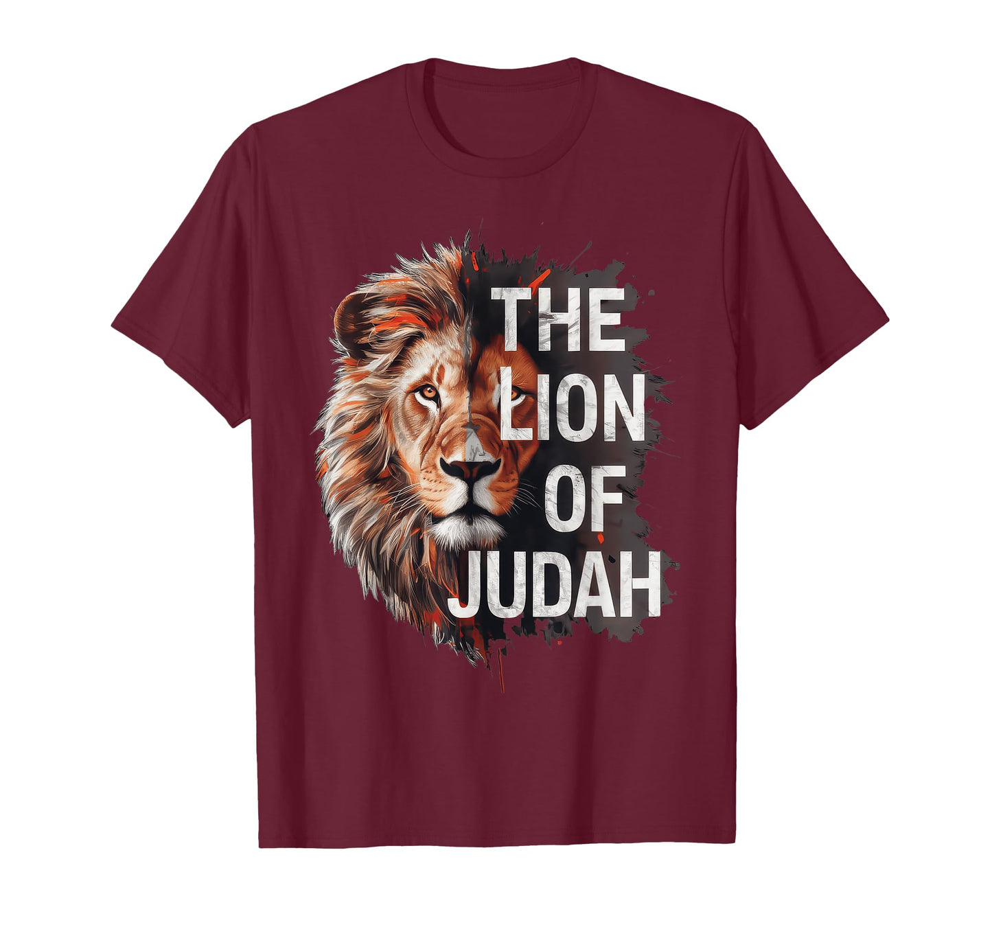 Lion of Judah Christian Cross Religious Faith T-Shirt
