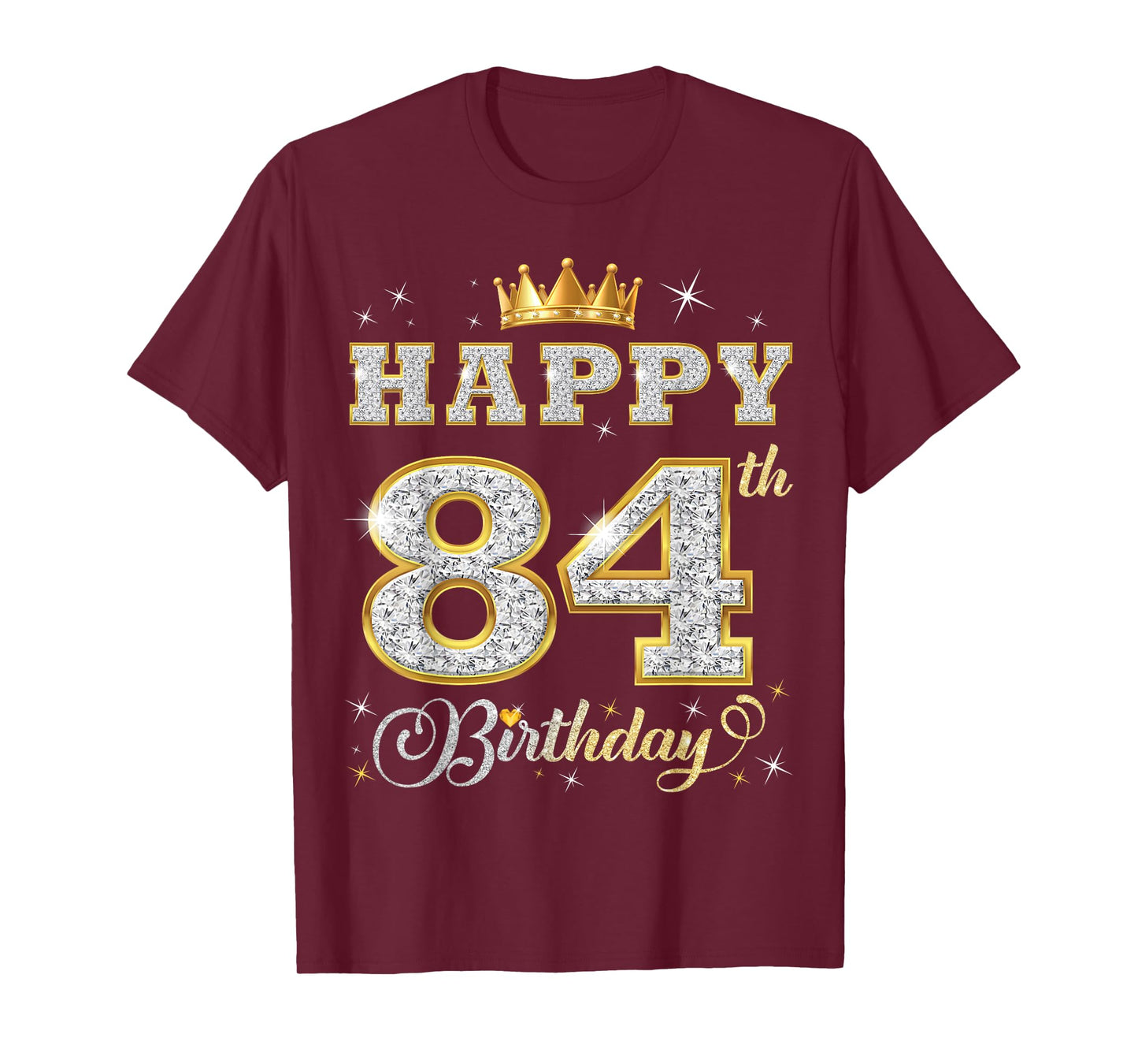 Happy 84th Birthday 84 Years Old Women Men Birthday Party T-Shirt