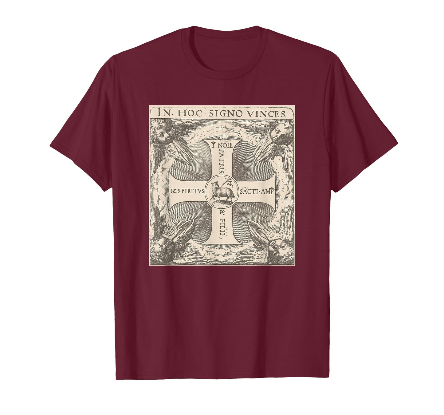 in Hoc Signo Vinces Lamb of God in This Sign Conquer T-Shirt