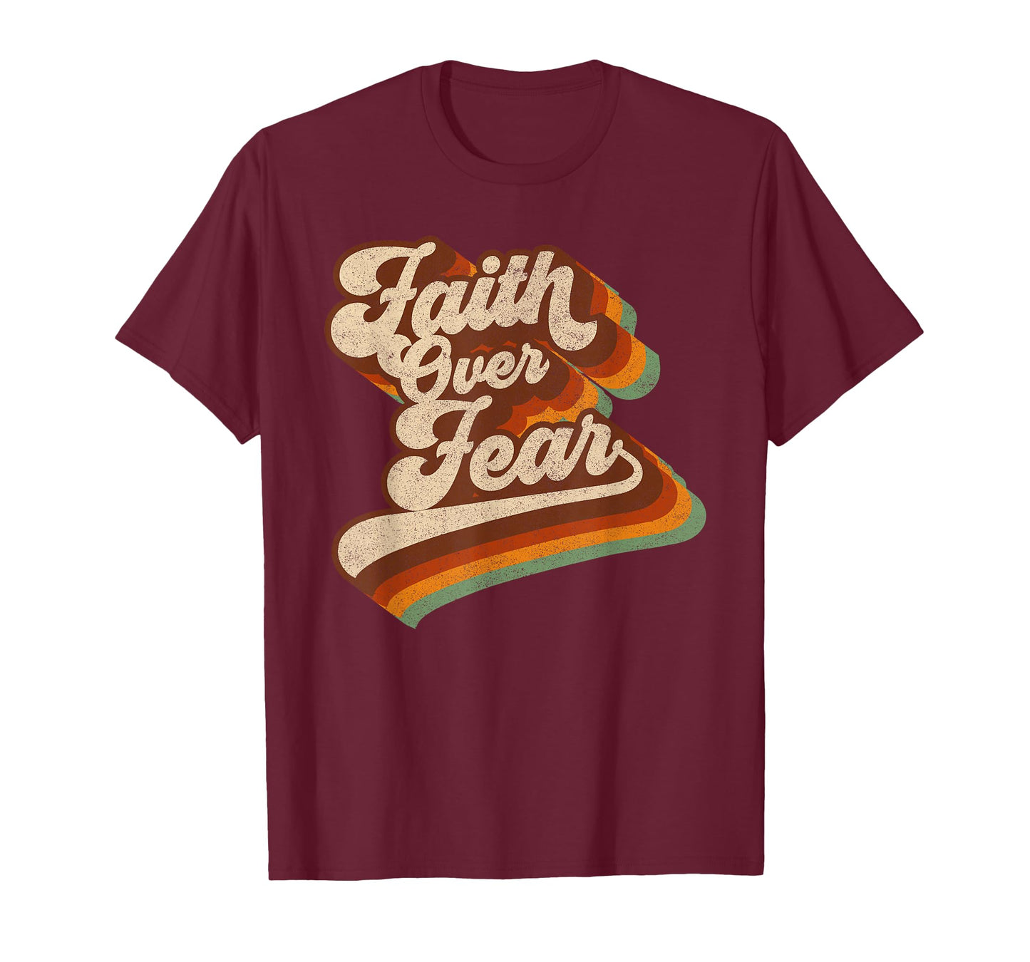 Faith Over Fear - 70s Vintage Christian Religious God Faith T-Shirt