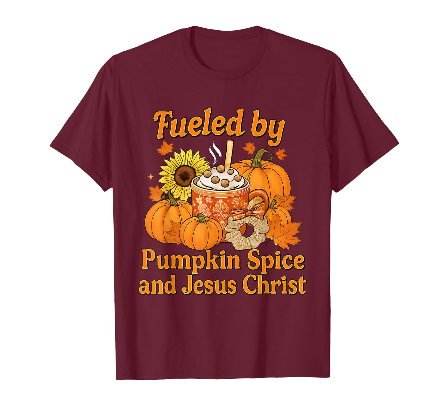 Cute Christian Fall Pumpkin Spice Jesus Christ Thanksgiving T-Shirt