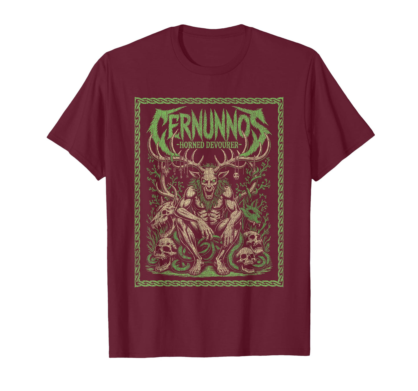 Cernunnos Horned Devourer Forest God Celtic Mythology T-Shirt