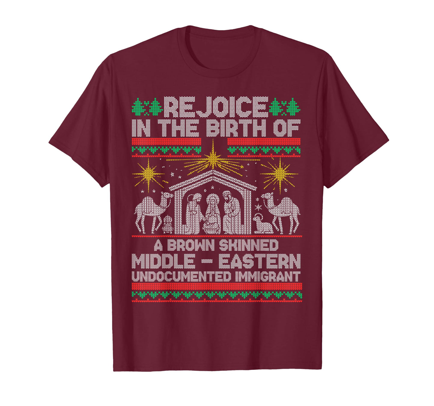 Rejoice In The Birth Of A Brown Skinned Middle Eastern Jesus T-Shirt