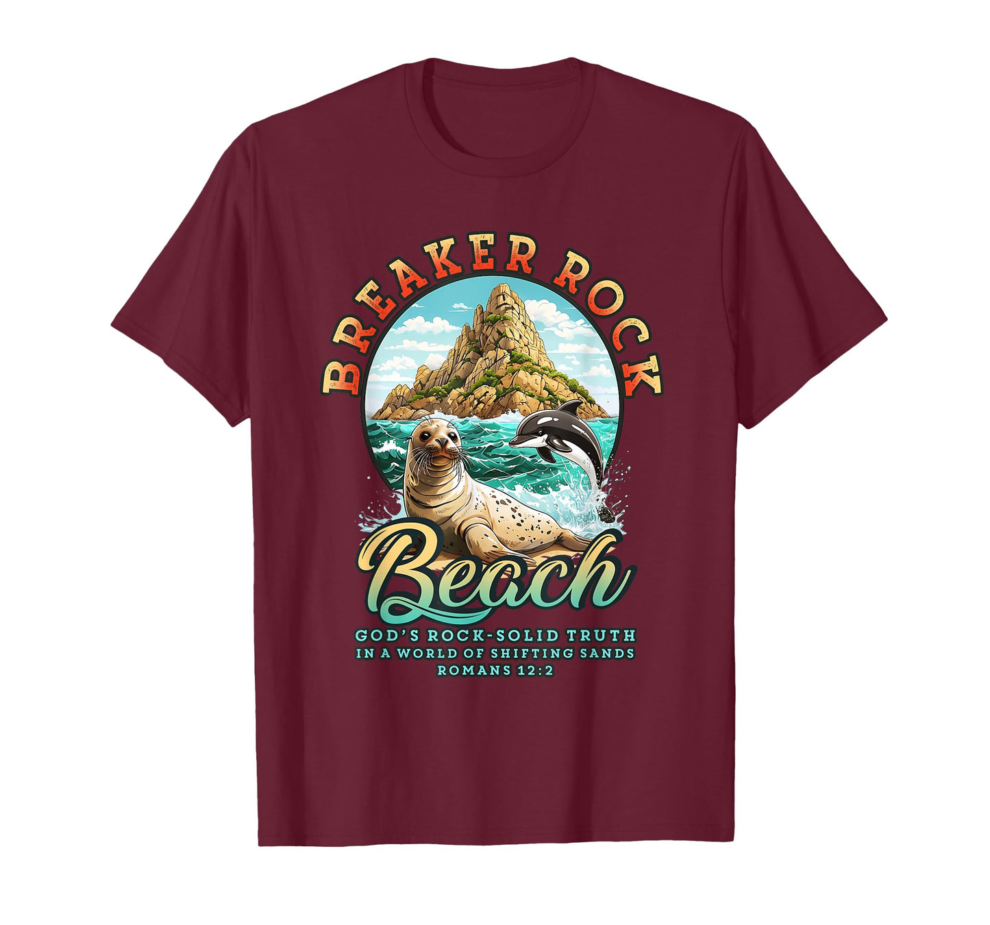 Breaker Rock a Beach Christian God's Rock Solid Truth VBS T-Shirt