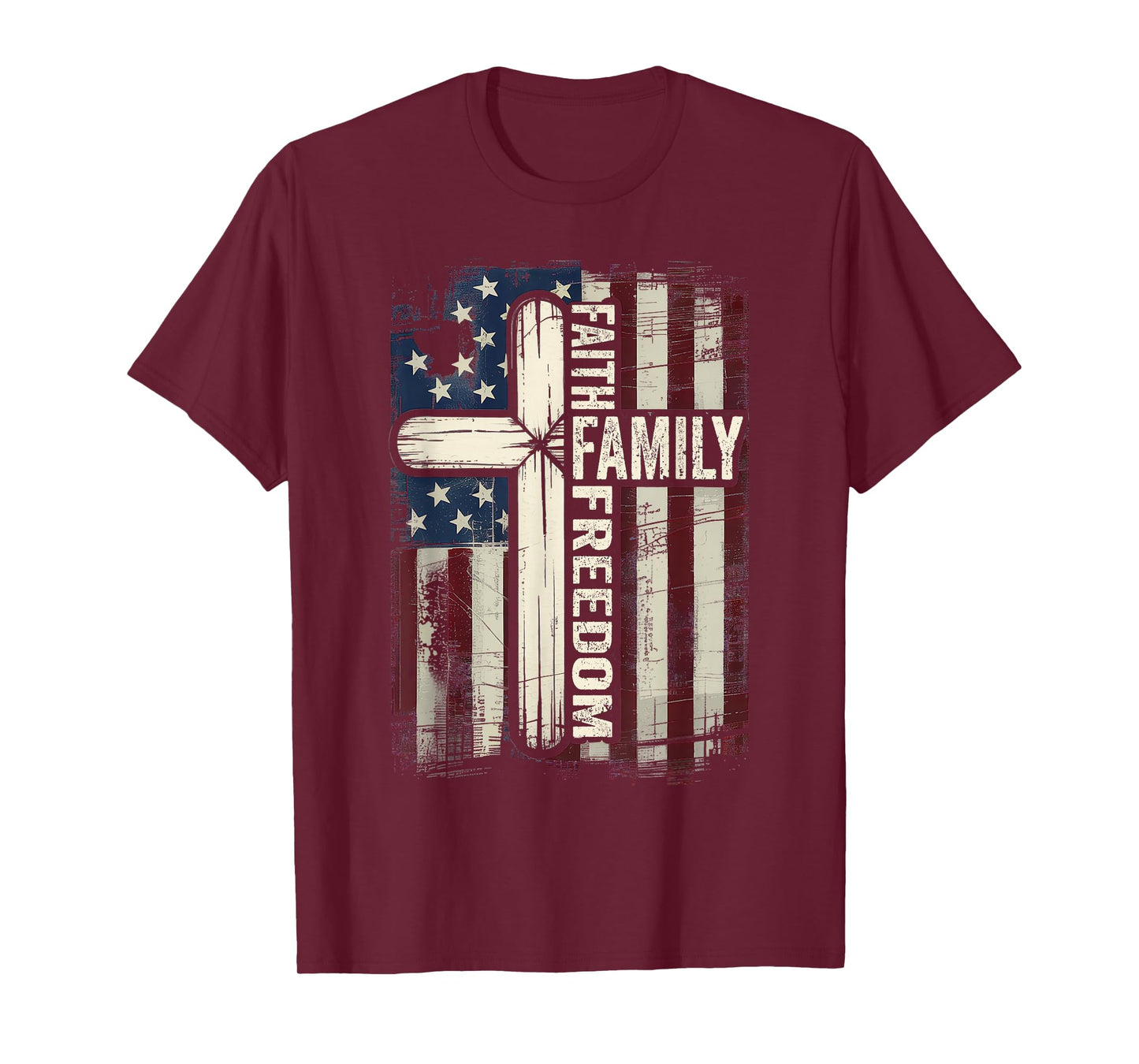 Faith Family Freedom USA Flag T-Shirt