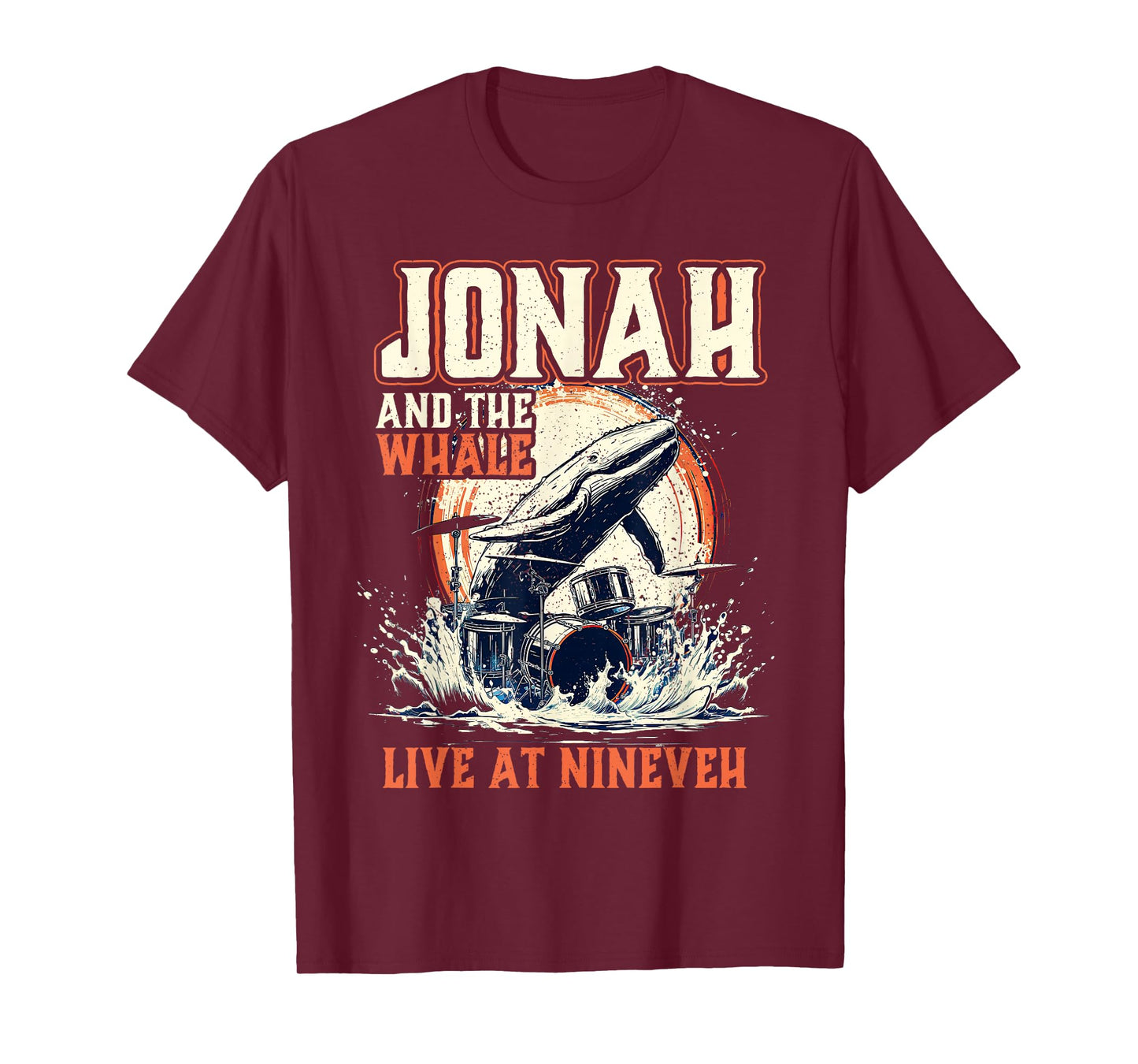 Christian Rock Shirt for Men Jonah and Whales Vintage Funny T-Shirt