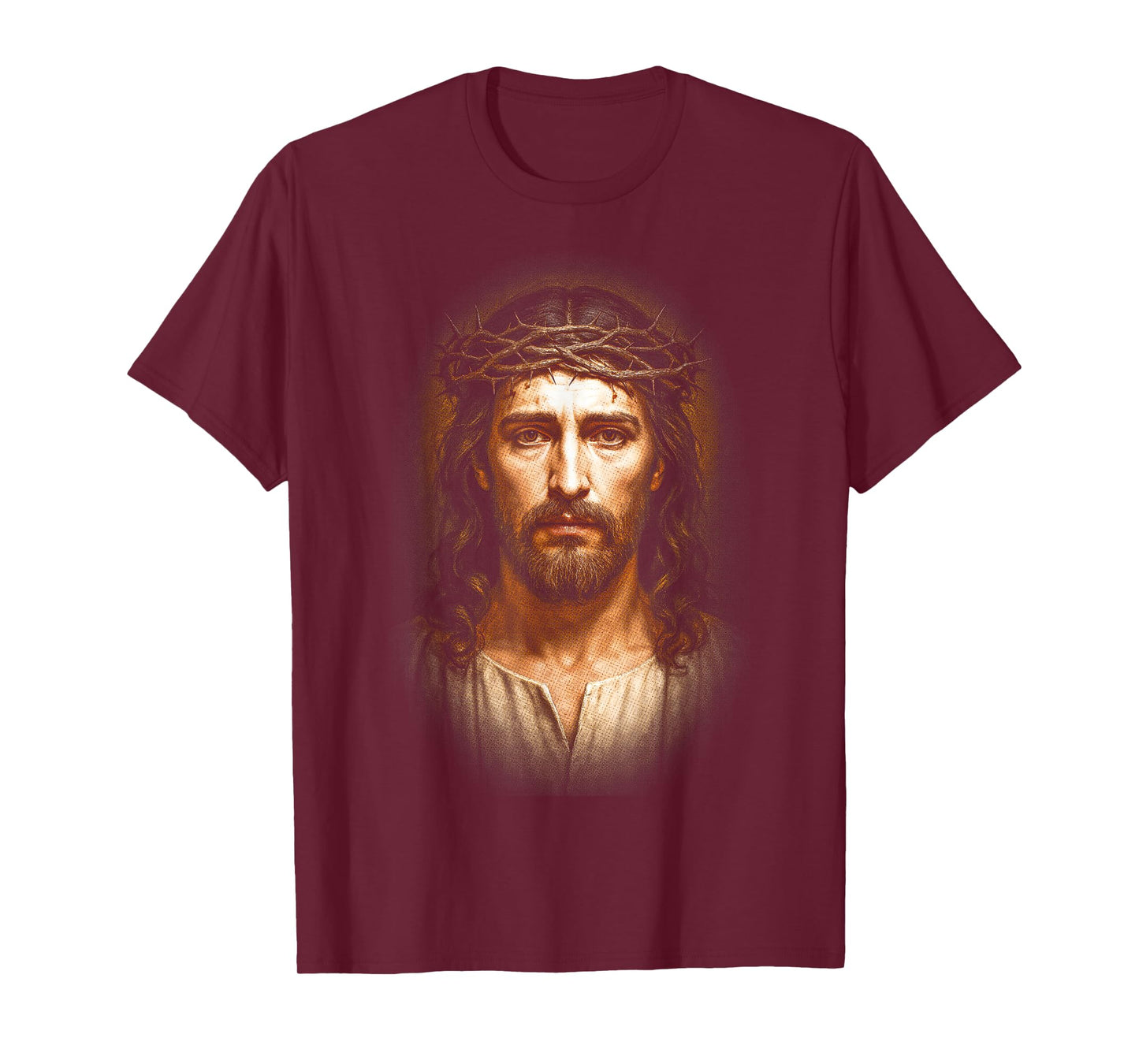 Jesus With Crown of Thorns Christian God Faith Bible T-Shirt