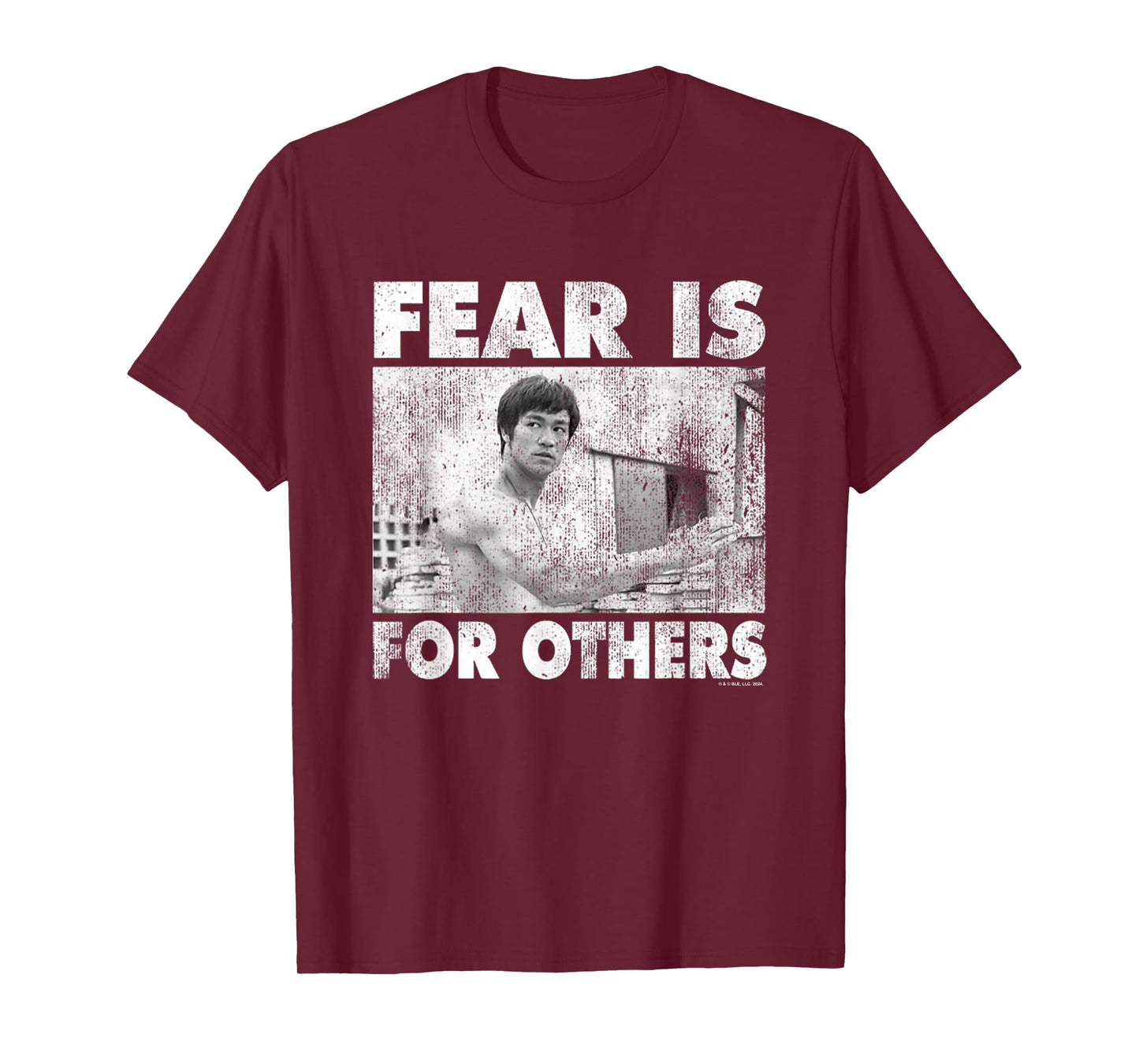 Bruce Lee Fear Is For Others Distressed Shot T-Shirt