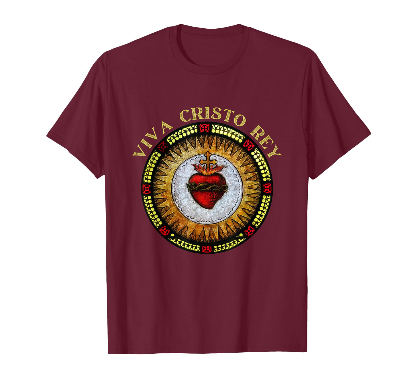 Roman Catholic Sacred Heart Viva Cristo Rey T-Shirt