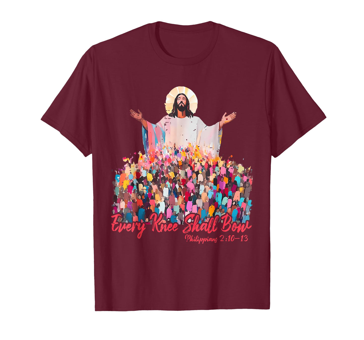 Every Knee Shall Bow Philippians, Brushstroke Jesus T-Shirt