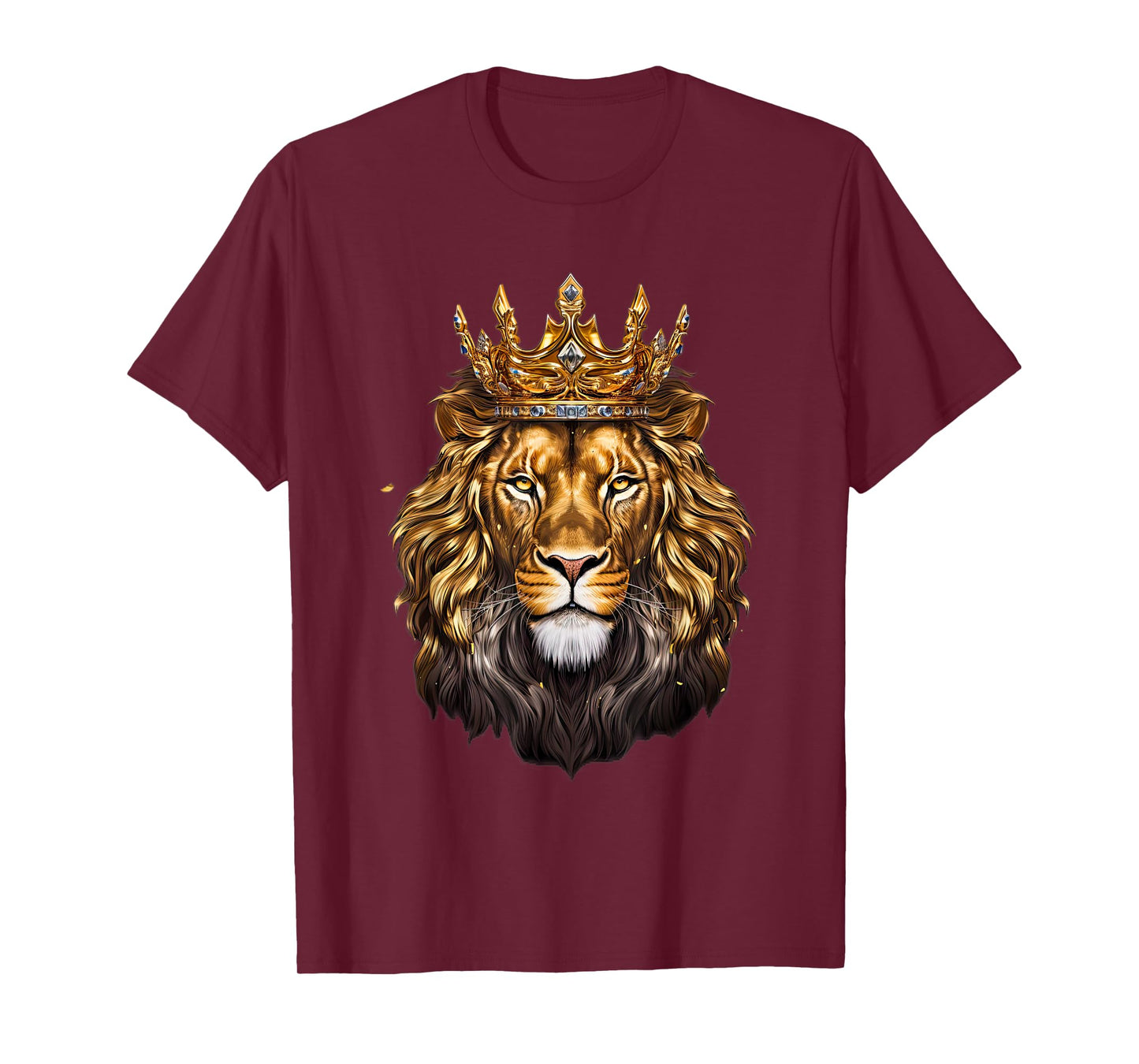 Lion Head Golden Crowned Biblical Lion of Judah T-Shirt