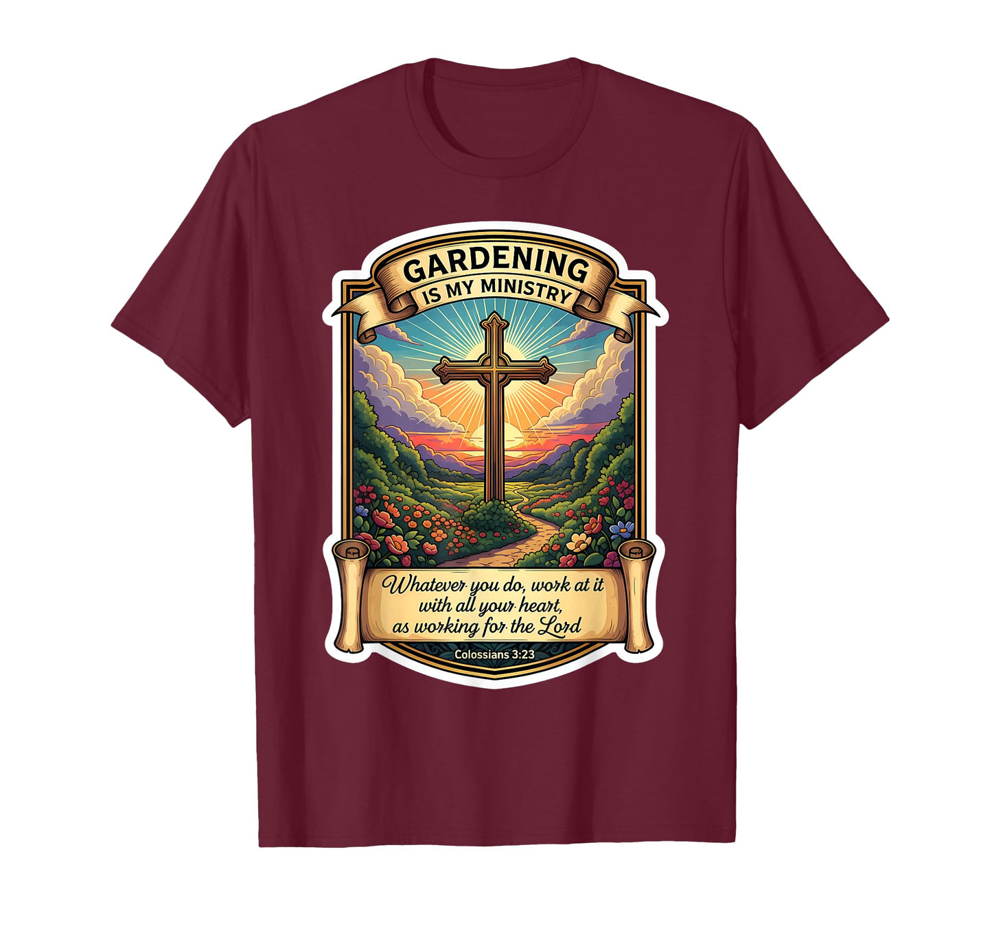 Christian Gardener Gardening is My Ministry God Jesus Christ T-Shirt