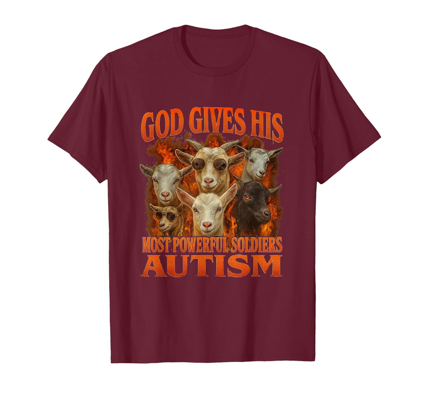 God Gives His Most Powerful Soldiers Autism Gen Z Meme Funny T-Shirt