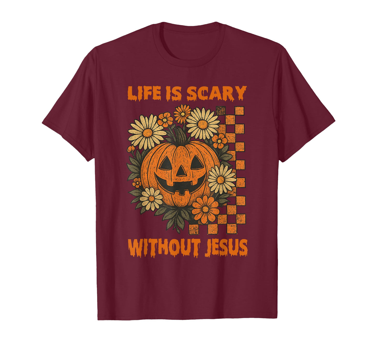 Spooky Life is Scary Without Jesus Christian Halloween T-Shirt
