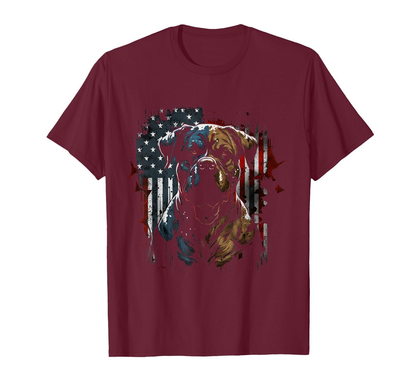 American Flag Dog Patriotic T-Shirt
