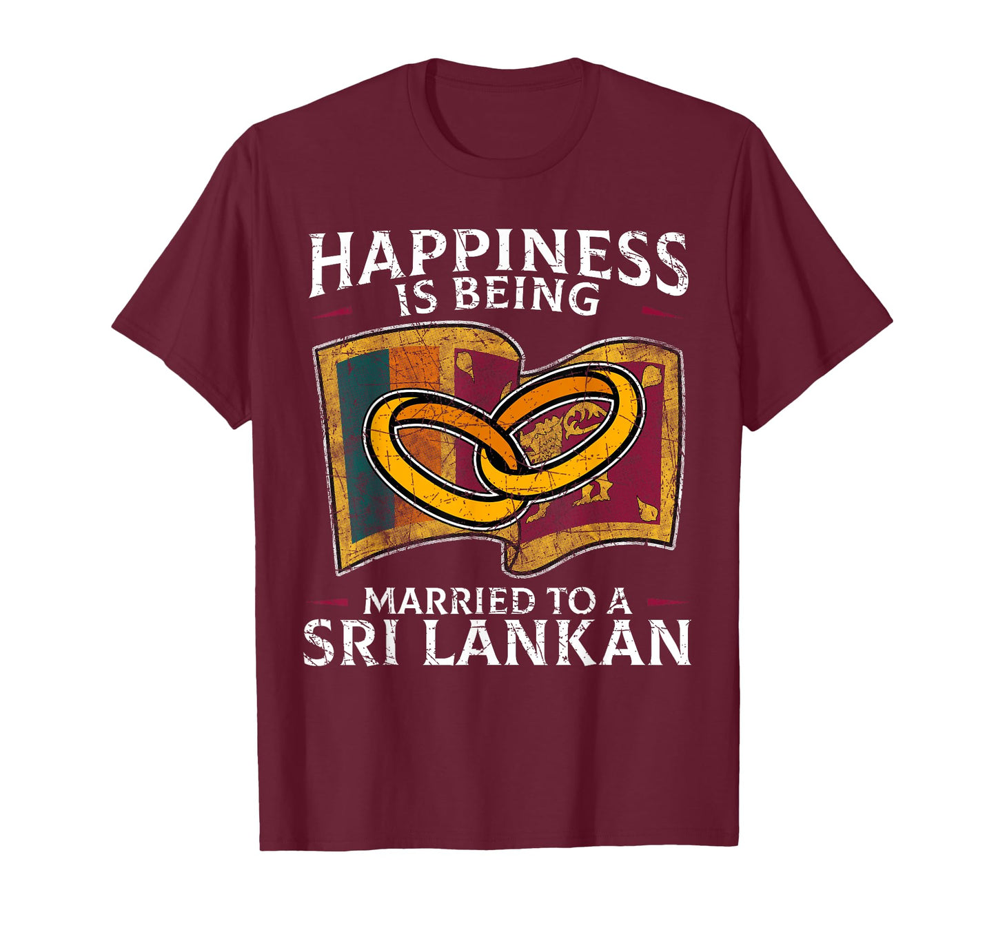 Sri Lankan Wedding Sri Lanka Heritage Roots Flag Married T-Shirt