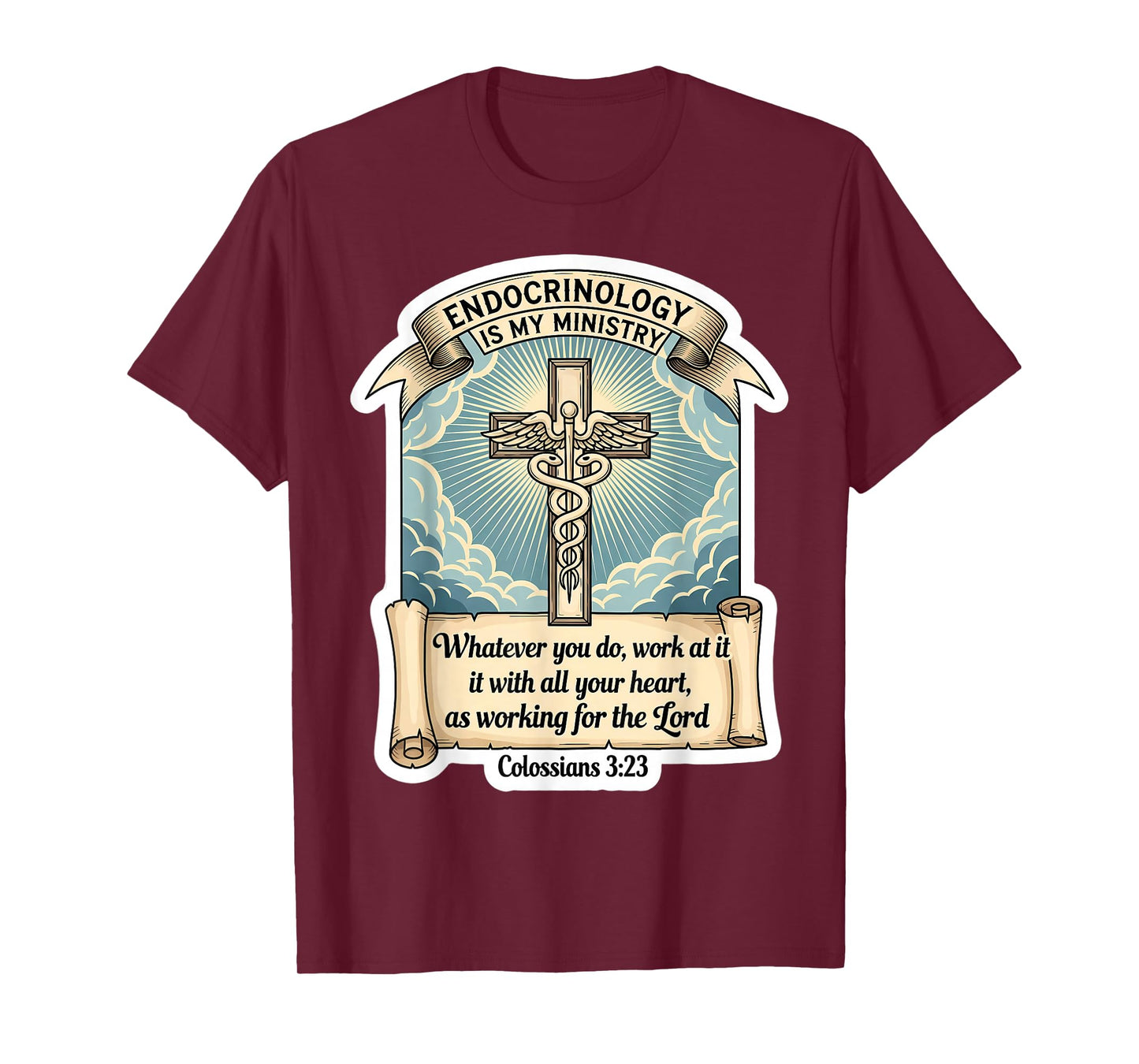 Christian Endocrinologist Endocrinology is My Ministry Jesus T-Shirt