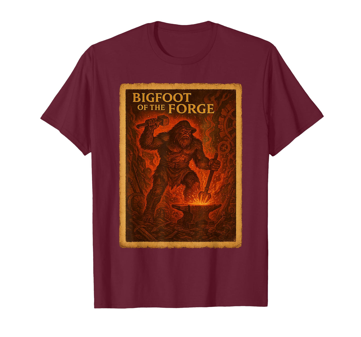 Sasquatch Hephaestus | Forge God Bigfoot T-Shirt