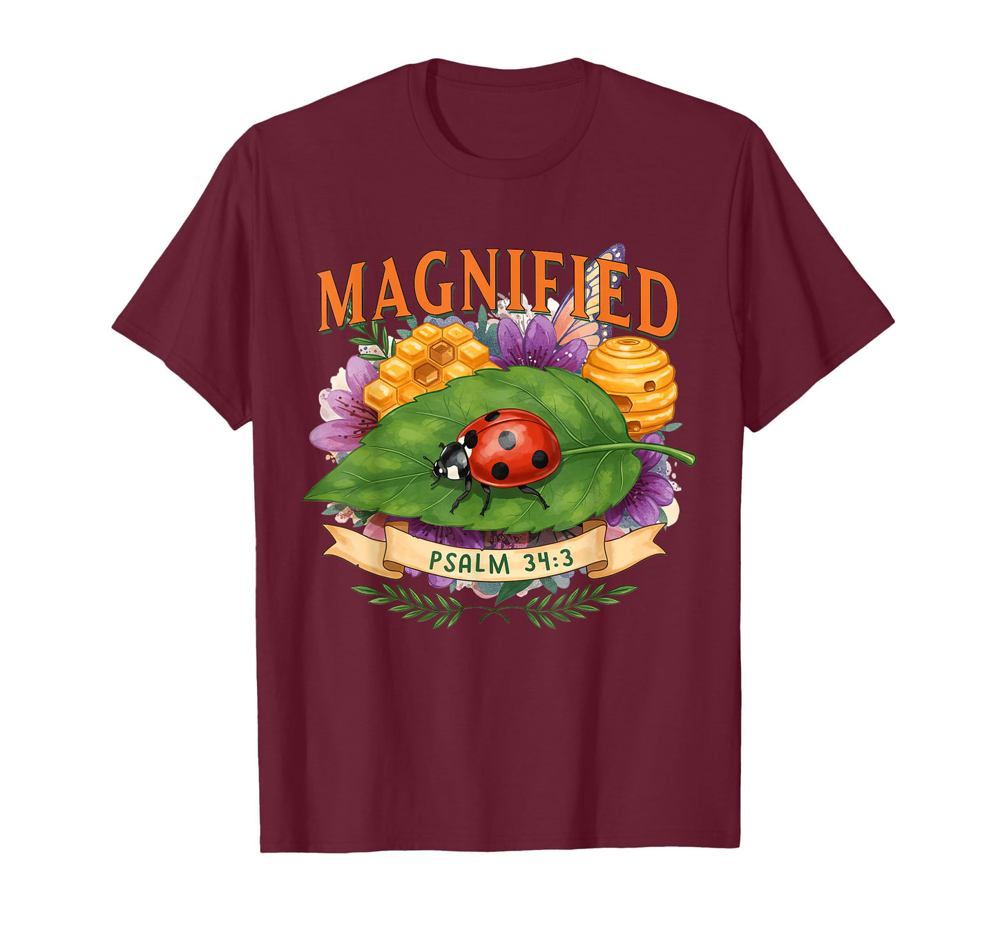 Magnified Christian Bible Verse Summer Vibes Religious Faith T-Shirt