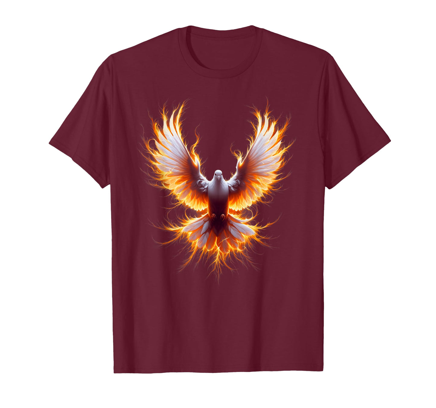 Flaming dove Holy Spirit Pentecost Christian faith tee T-Shirt