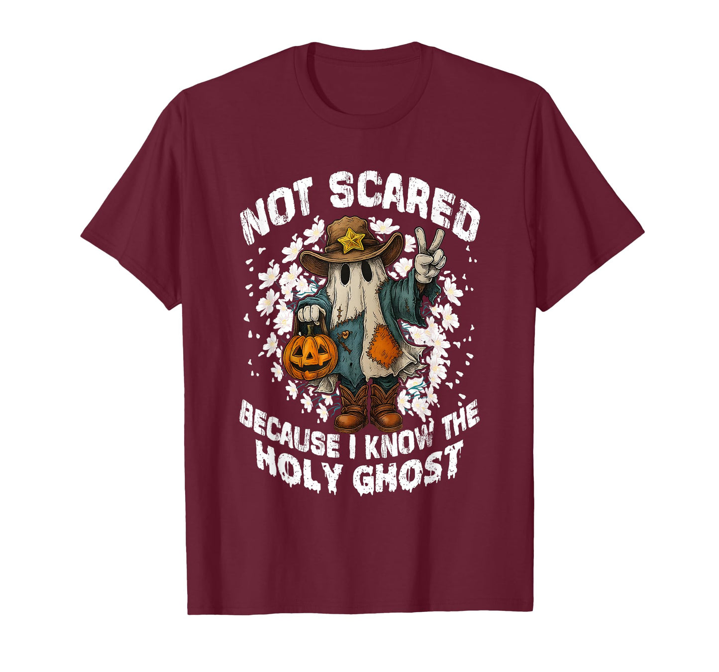 Not Scared Because I Know The Holy Ghost Christian Halloween T-Shirt
