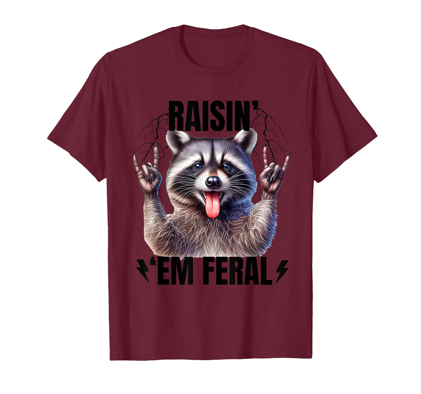 Retro Raisin Em Feral Funny Quote Rock’n Feral Possum Outfit T-Shirt