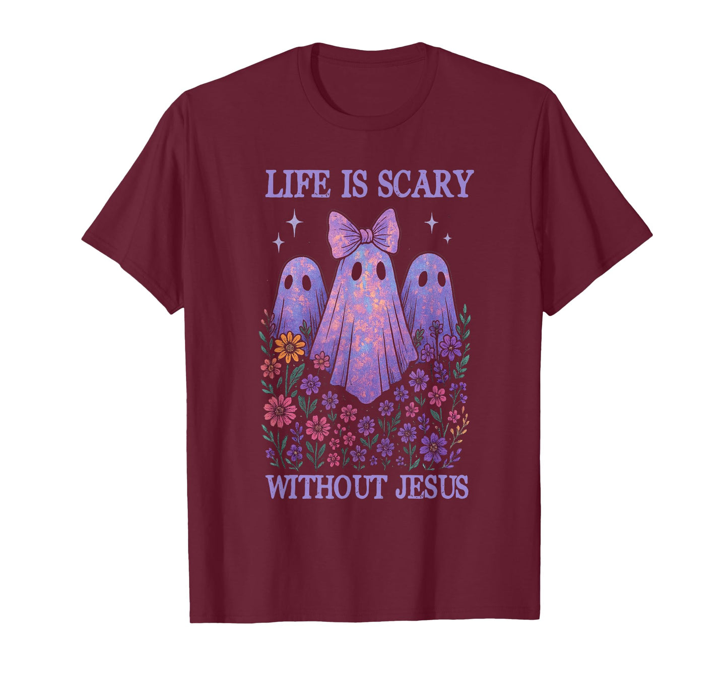 Spooky Life is Scary Without Jesus Christian Halloween T-Shirt