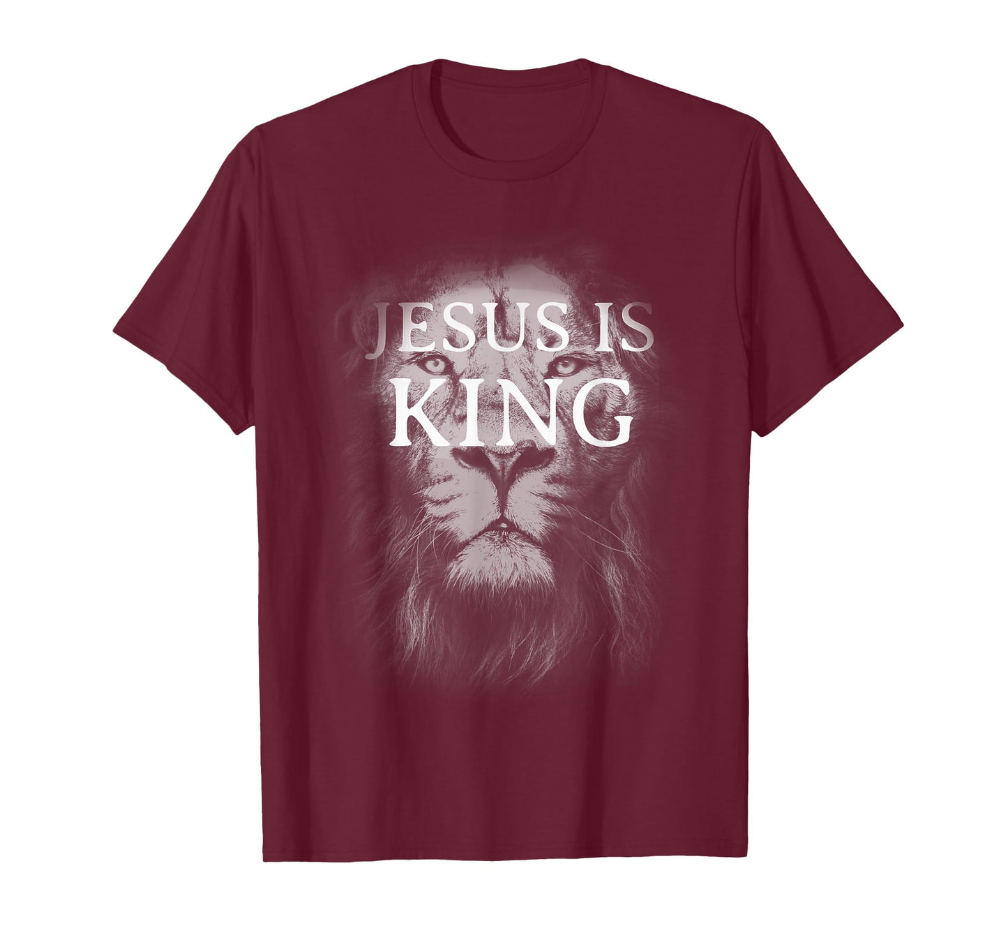 Christian Jesus is King Lion Design Faded Distressed Vintage T-Shirt