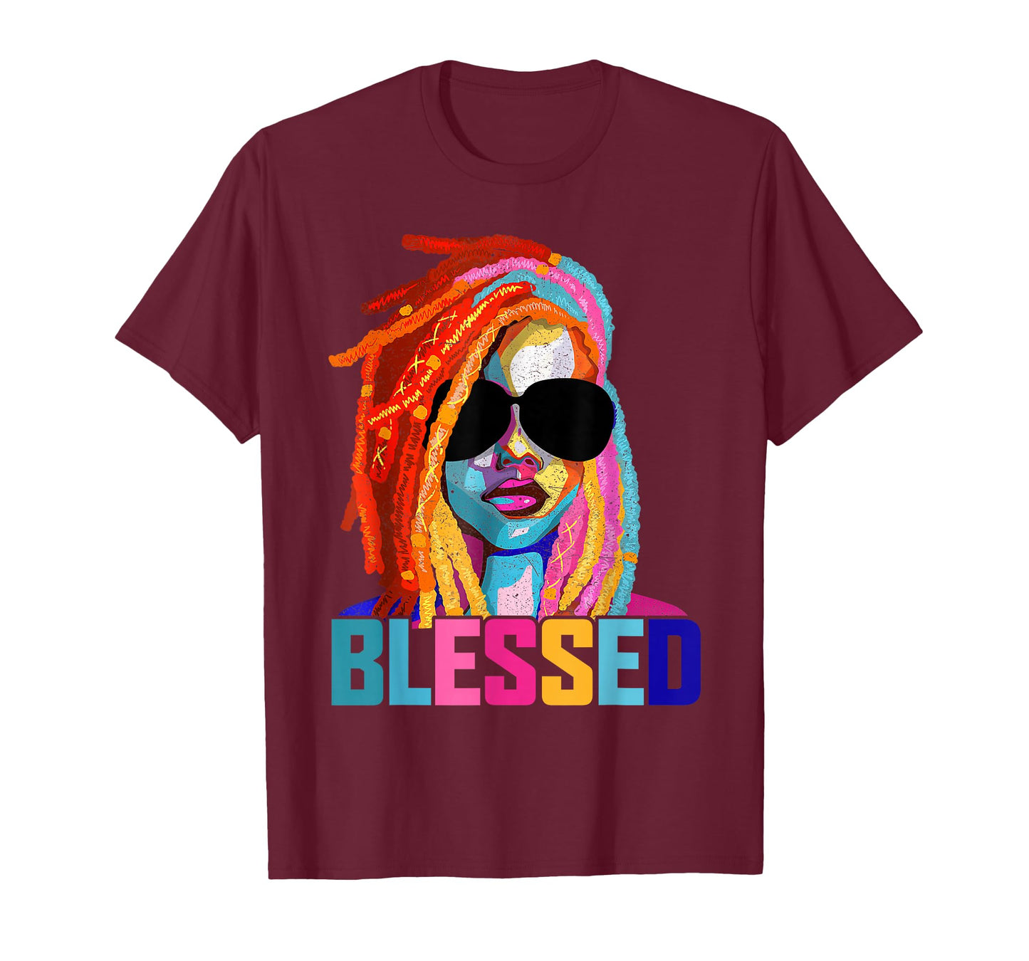 Blessed Black Woman Praying Afro African American Christian T-Shirt