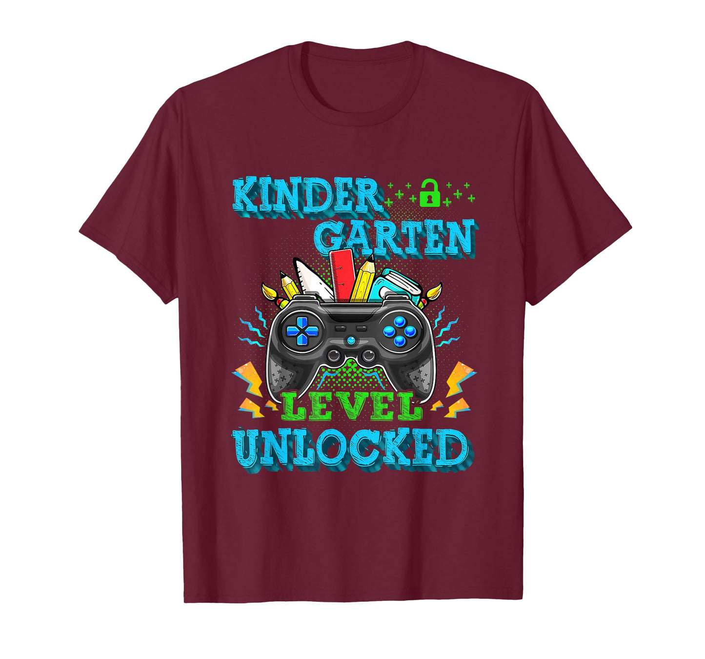 Kindergarten Level Unlocked Gamer First Day Of School Boys T-Shirt