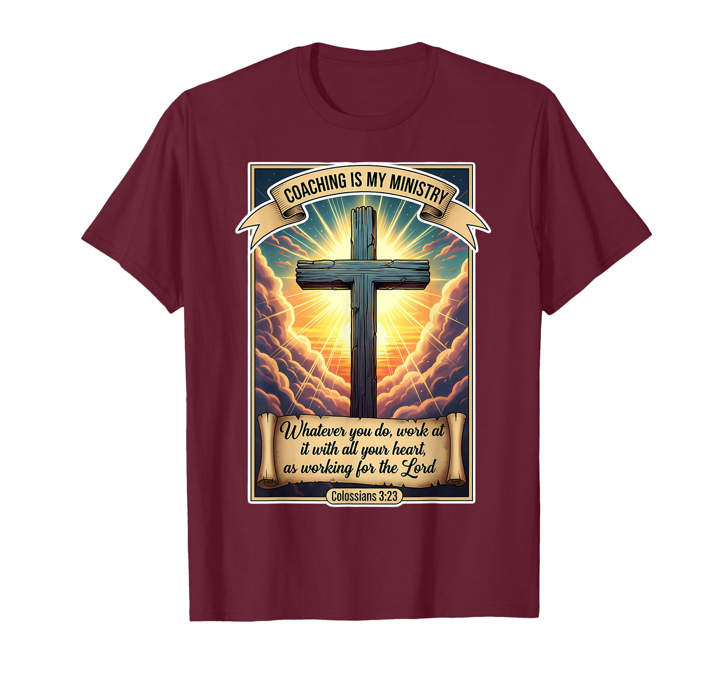 Christian Coach Coaching is My Ministry Jesus Christ Faith T-Shirt