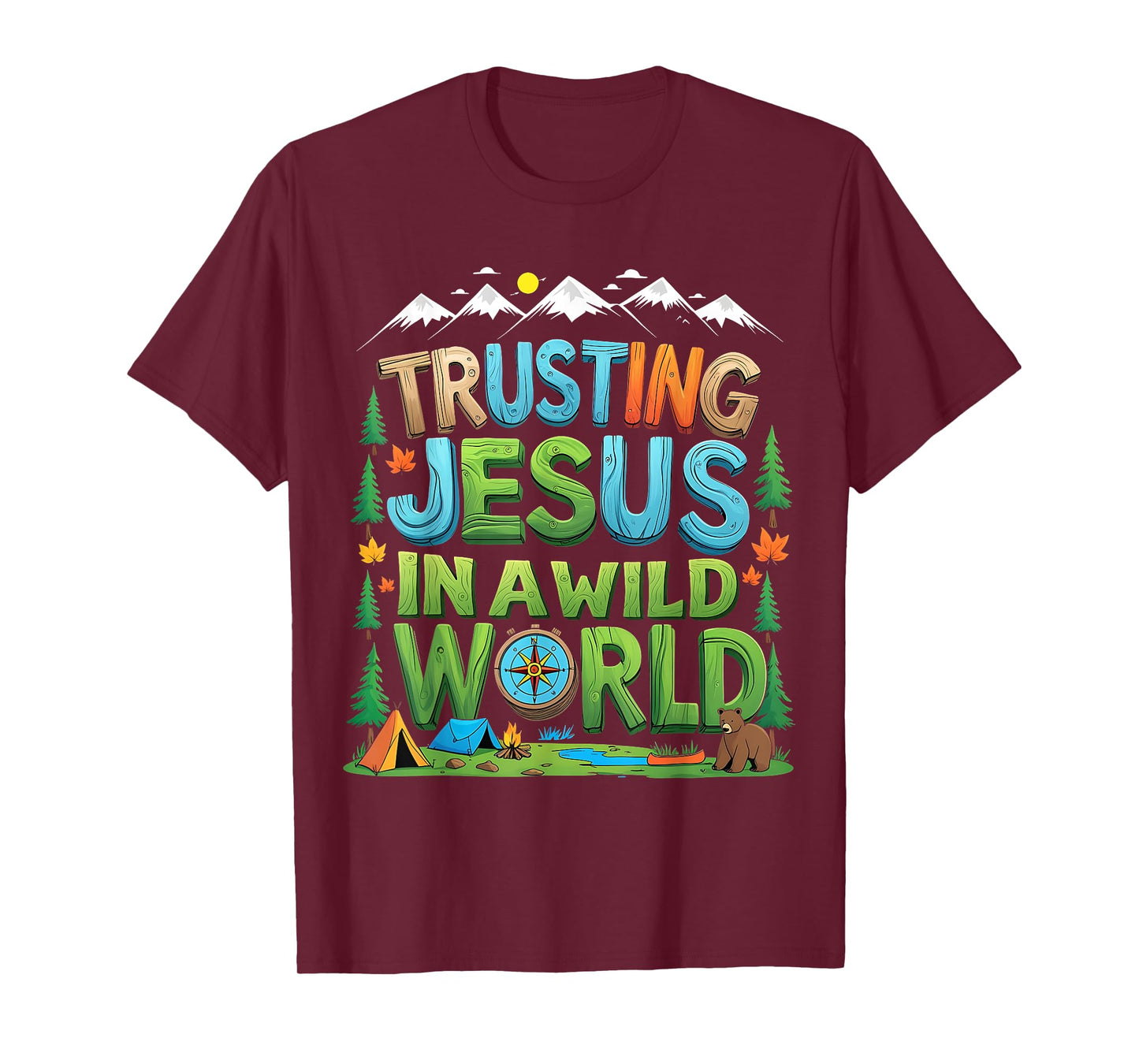 Christian Summer True North VBS 2025 Trusting Jesus Camp T-Shirt
