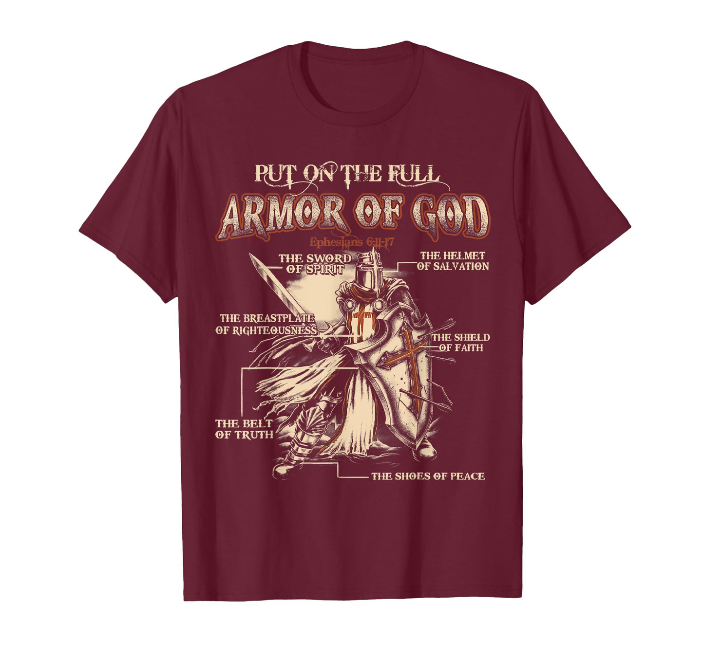 Put On The Full Armor Of God - Jesus T-Shirt