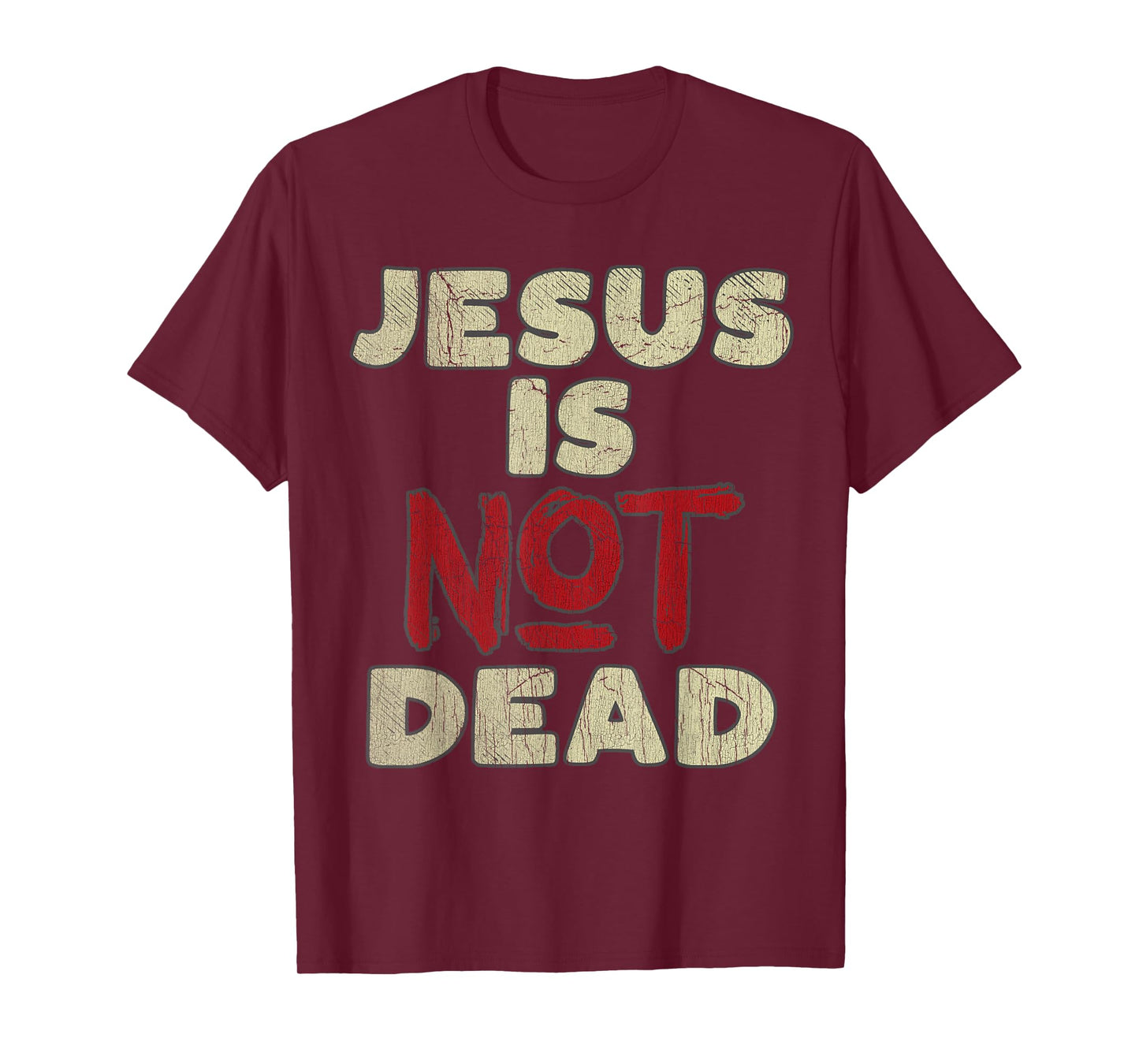 Vintage Retro Jesus Is Not Dead God Christ Faith Religious T-Shirt