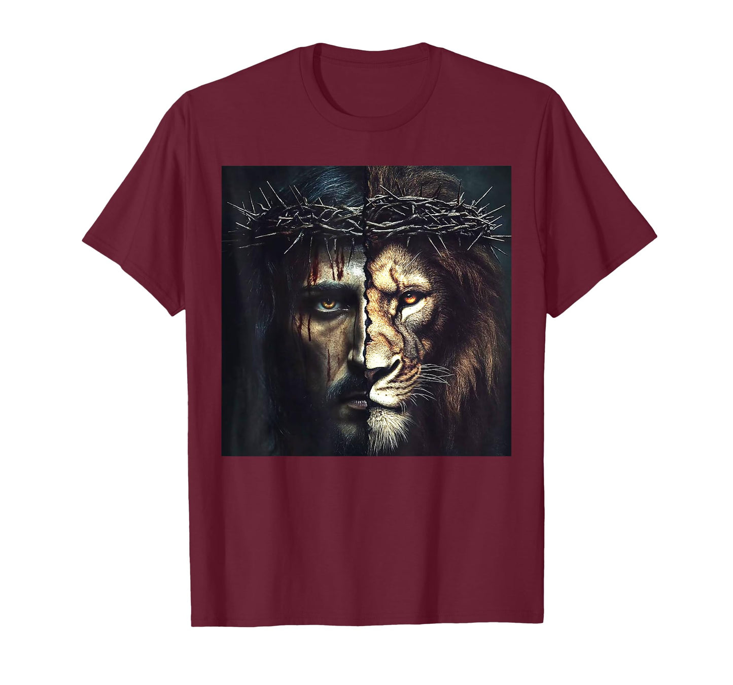 Jesus And Lion Christian Art T-Shirt