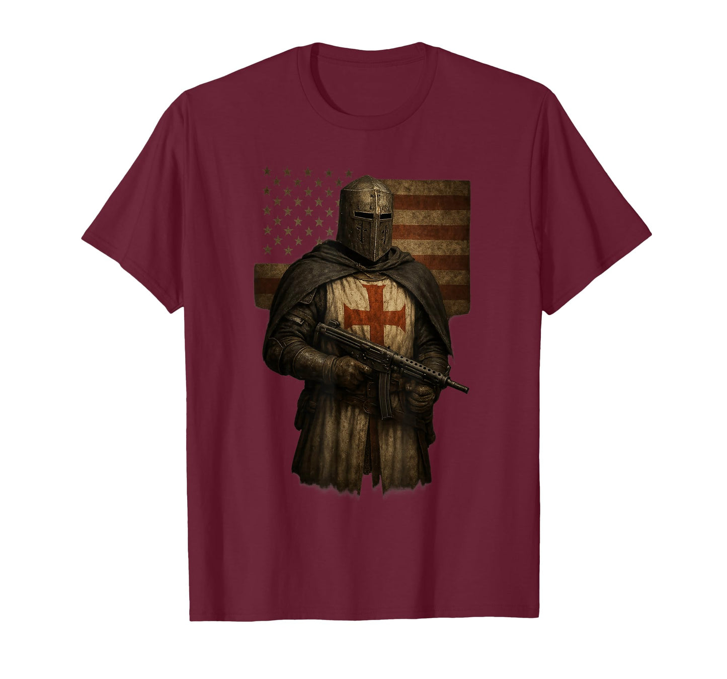 Crusader Templar Knight - Christian American Warrior of God T-Shirt